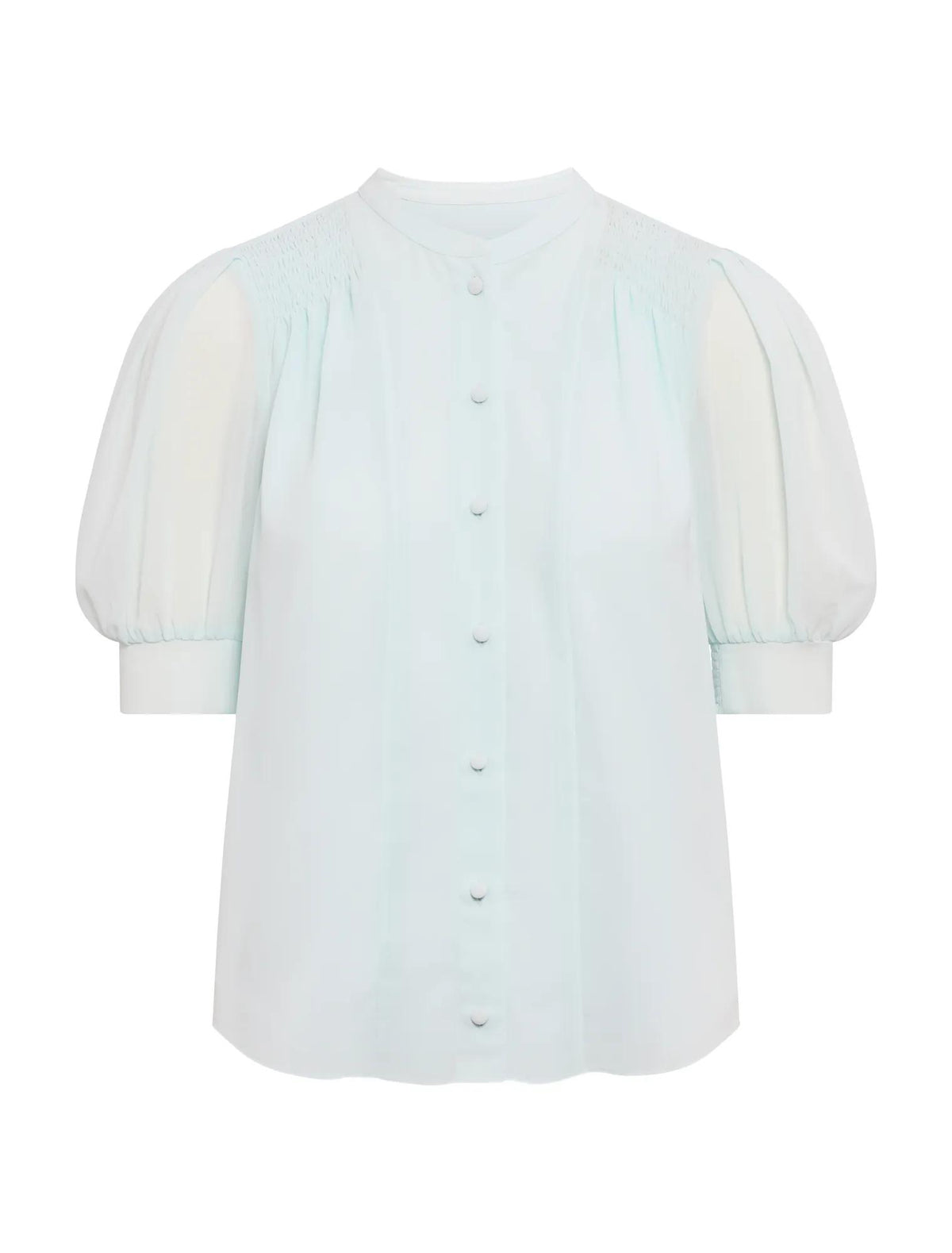 Evie Shirring Blouse Cooling Spray_mannequin