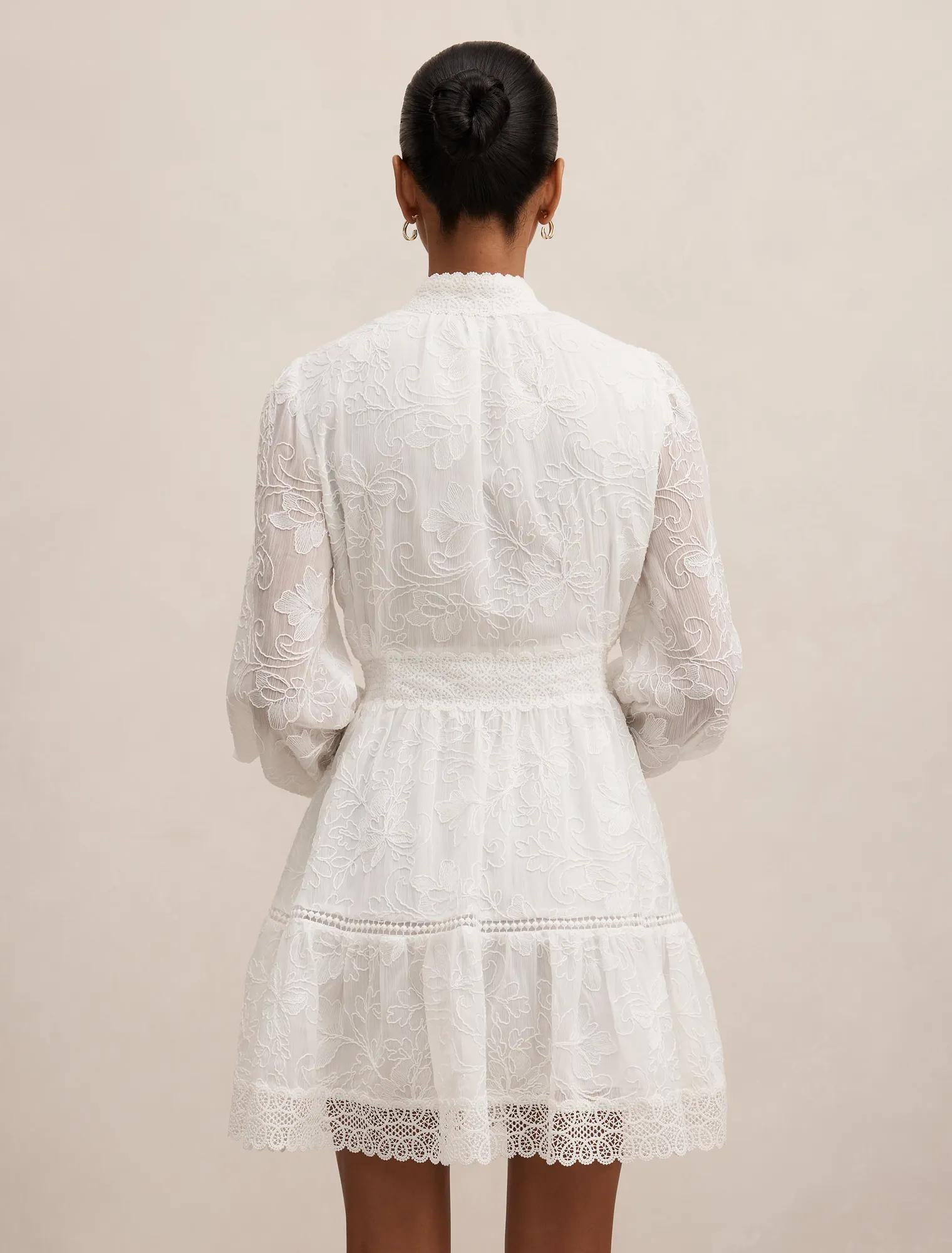 Thalia Petite Embroidered Mini Porcelain