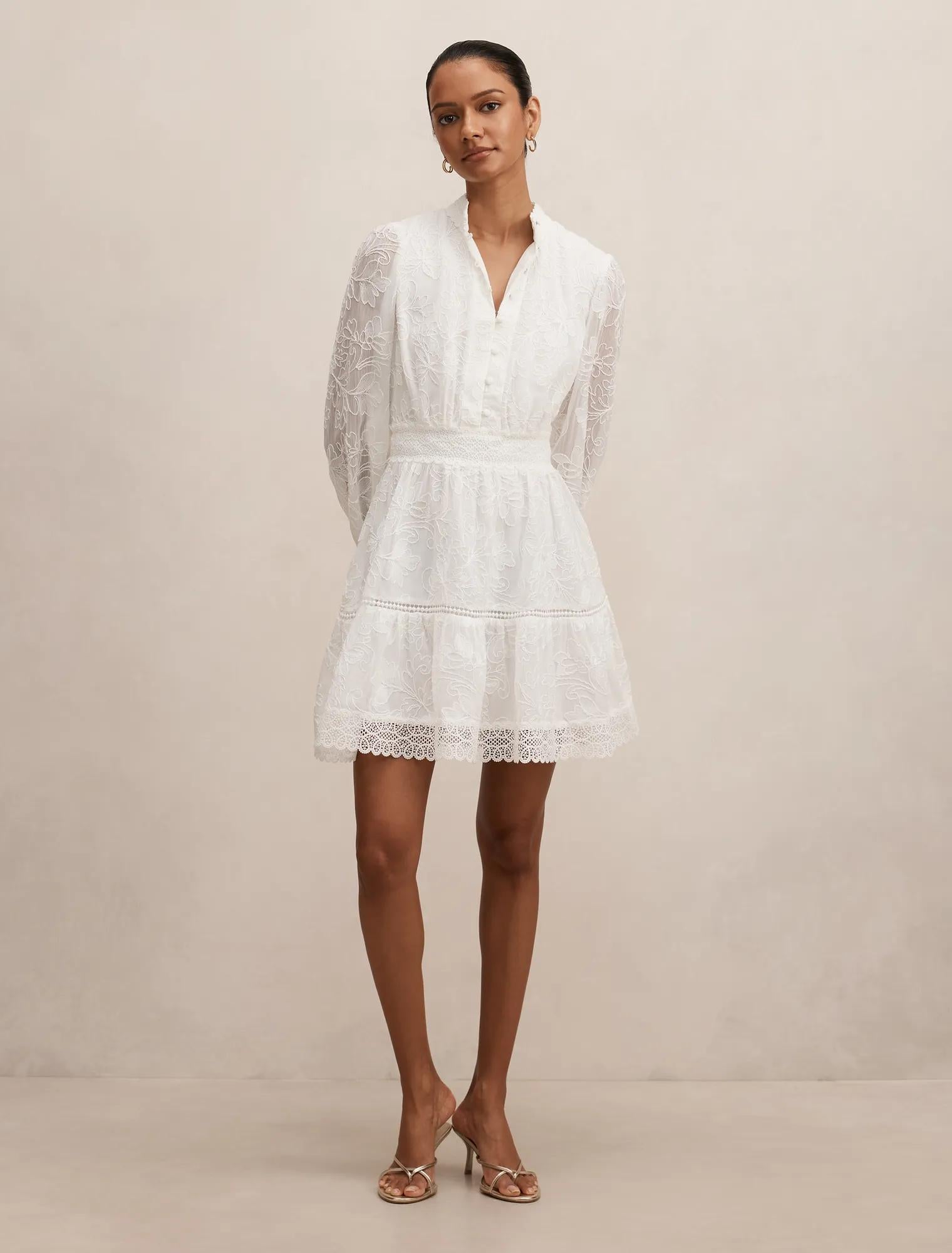 Thalia Petite Embroidered Mini Porcelain