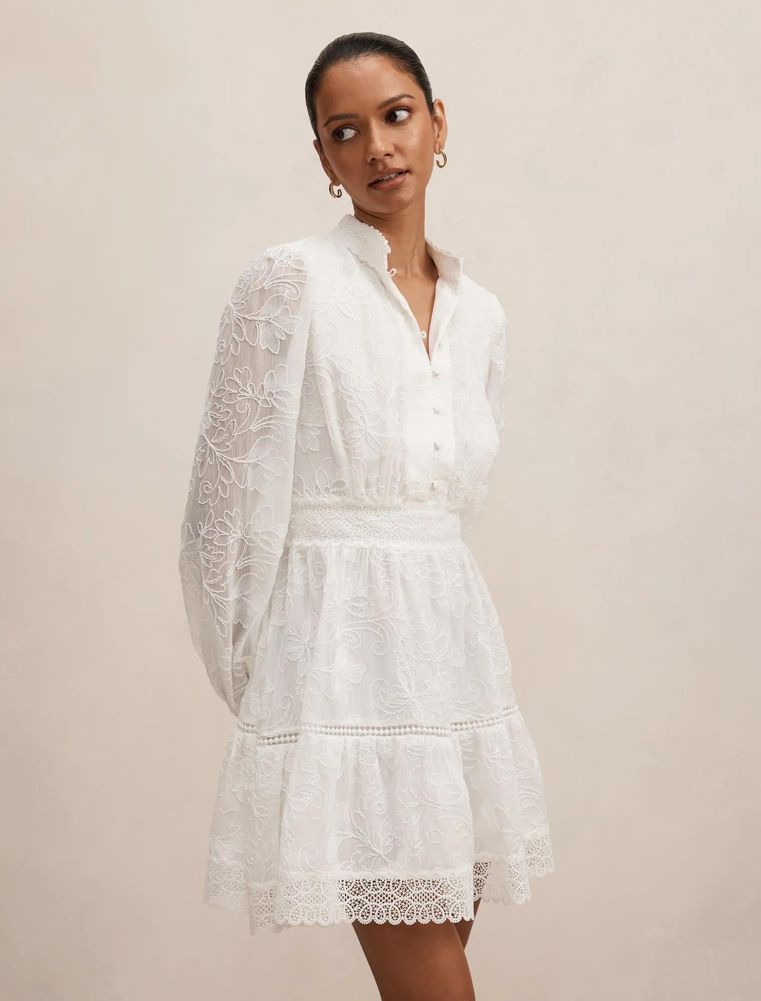 Thalia Petite Embroidered Mini Porcelain