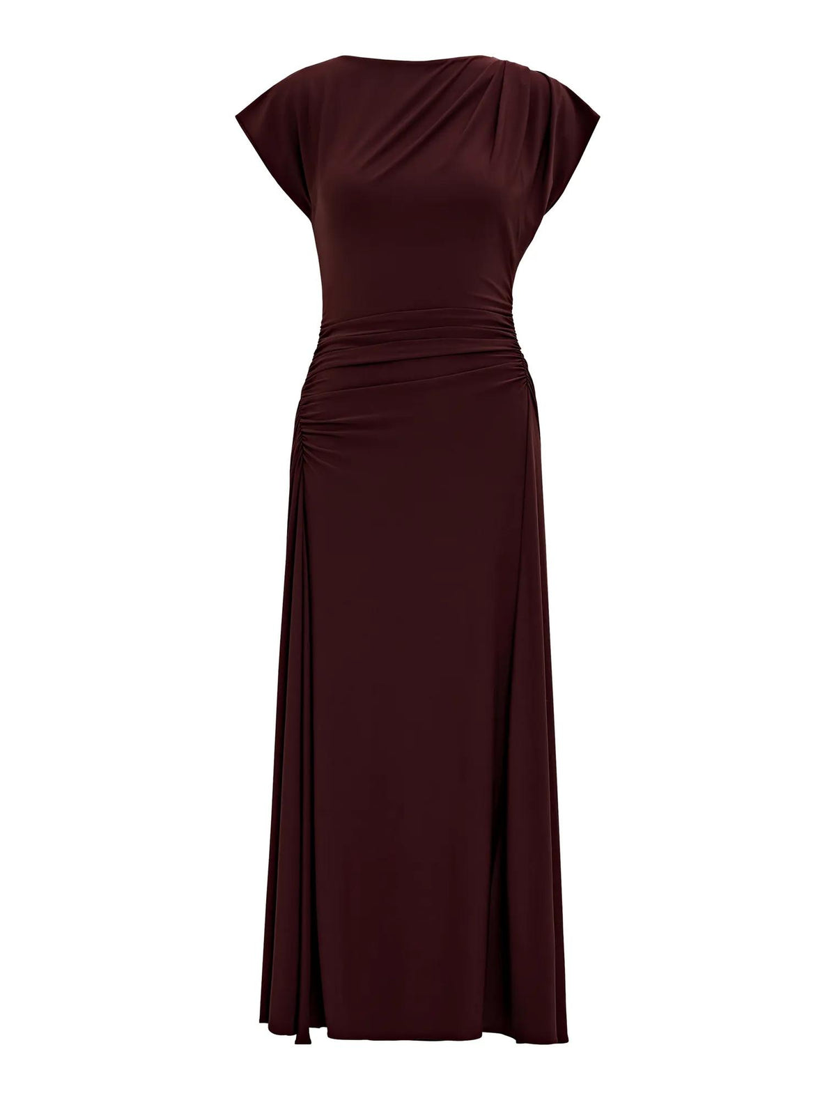 Marissa Jersey T-Shirt Midi Dress Midnight Plum_mannequin