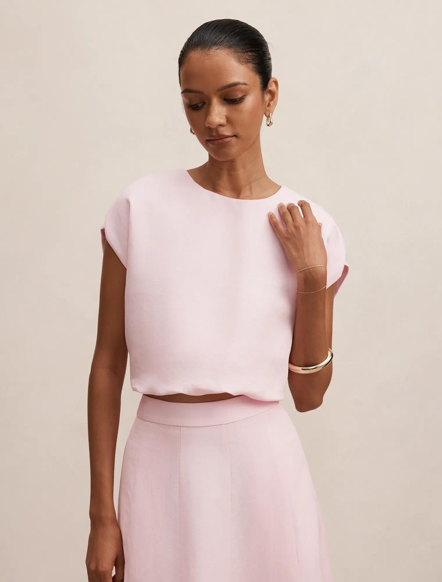 Georgina Petite Bubble Hem Top Candy Hearts Set