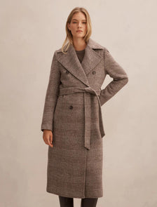 Charlie Check Coat Mid Brown Check Set