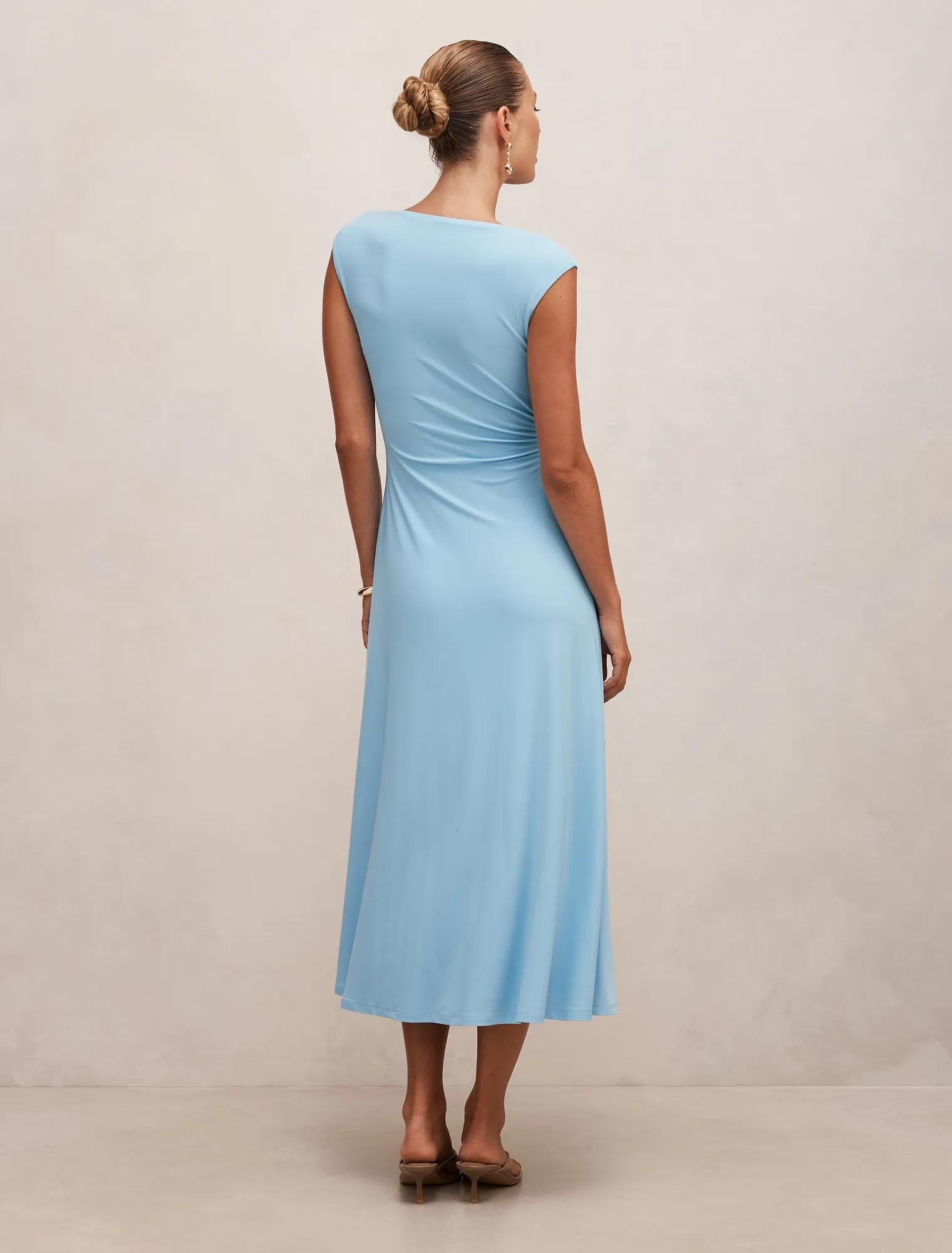 Alaia Gathered Hardware Midi Baltic Sea