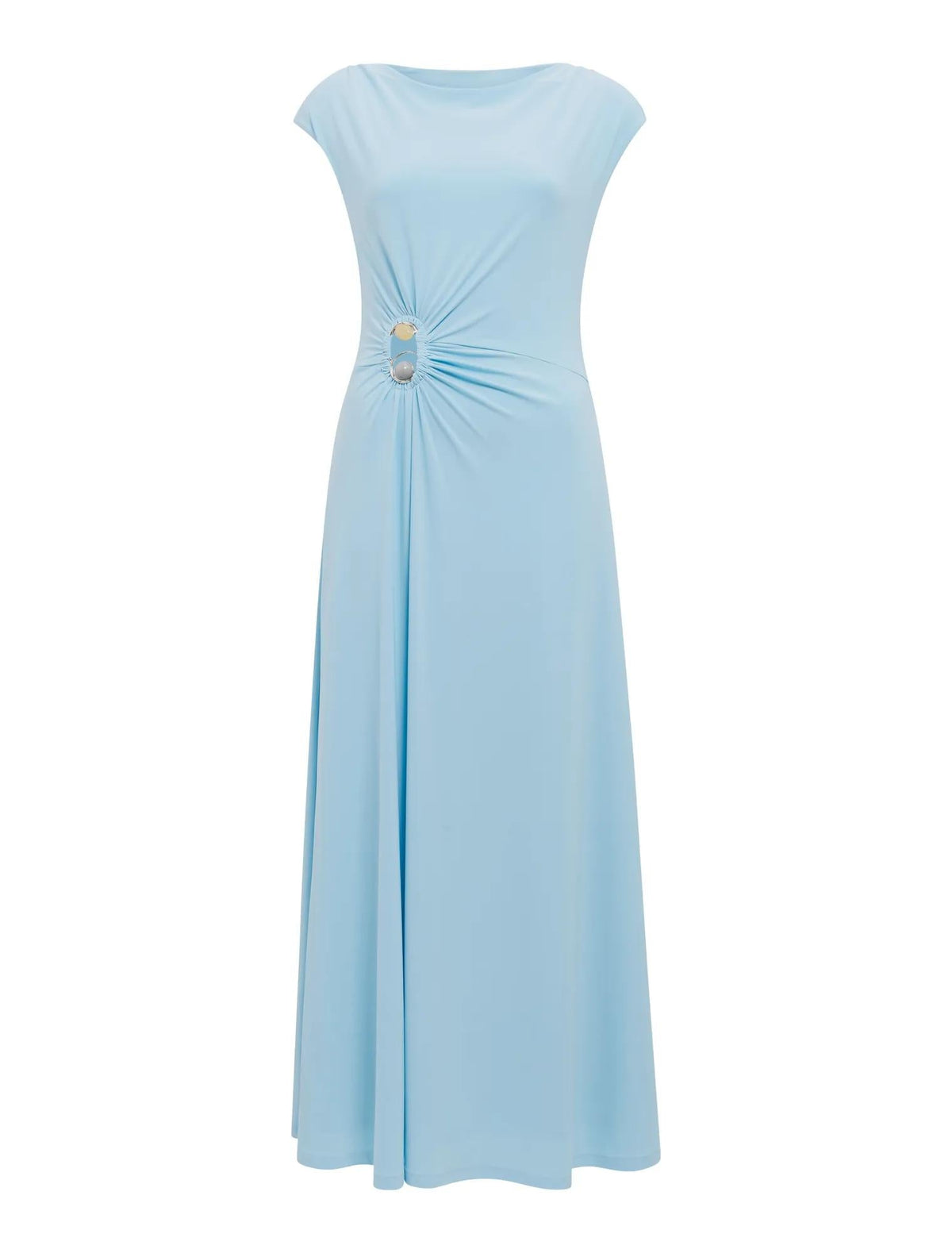 Alaia Gathered Hardware Midi Baltic Sea_mannequin