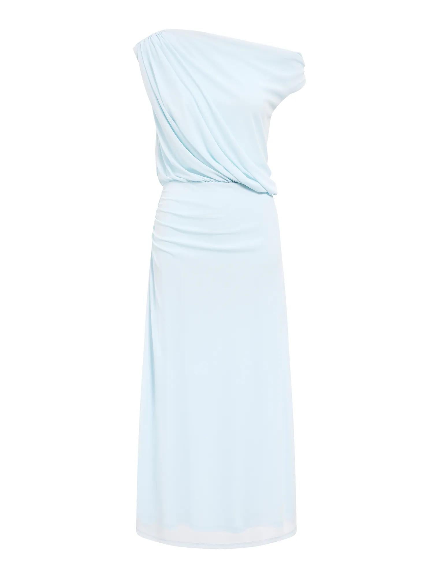 Honey Tipped Shoulder Midi Dress Cooling Spray