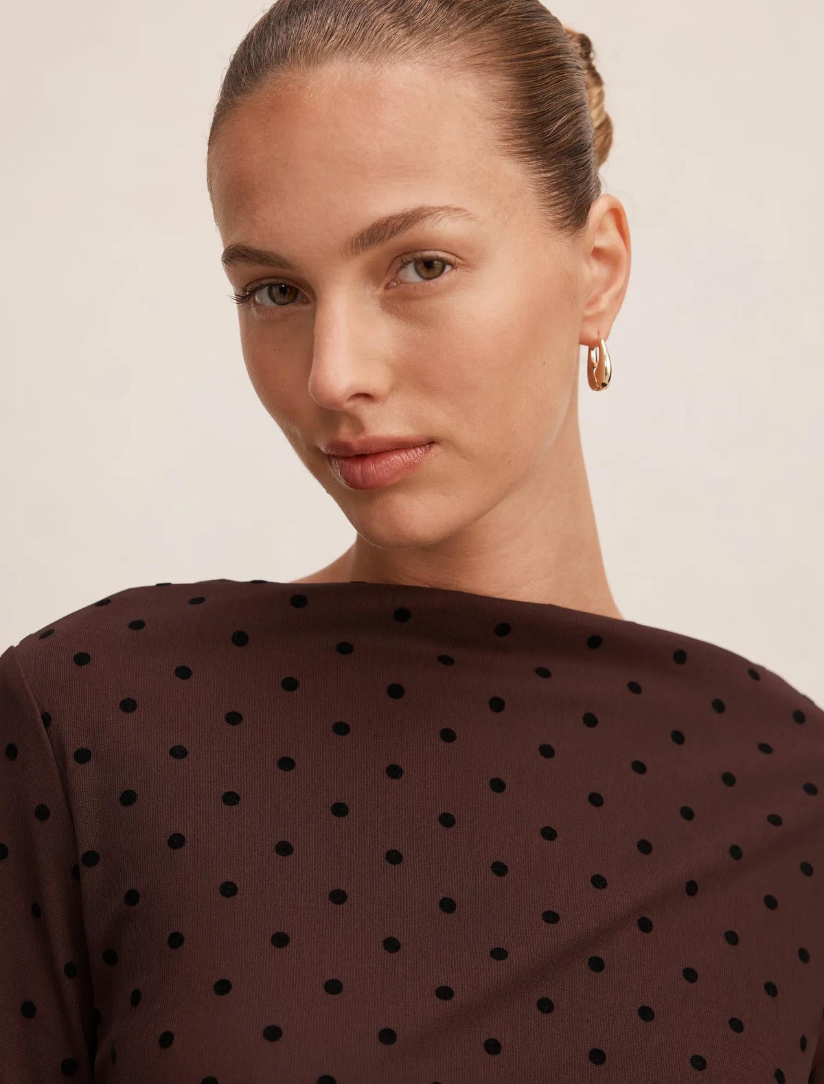 Bonnie Spot Mesh Midi Dress