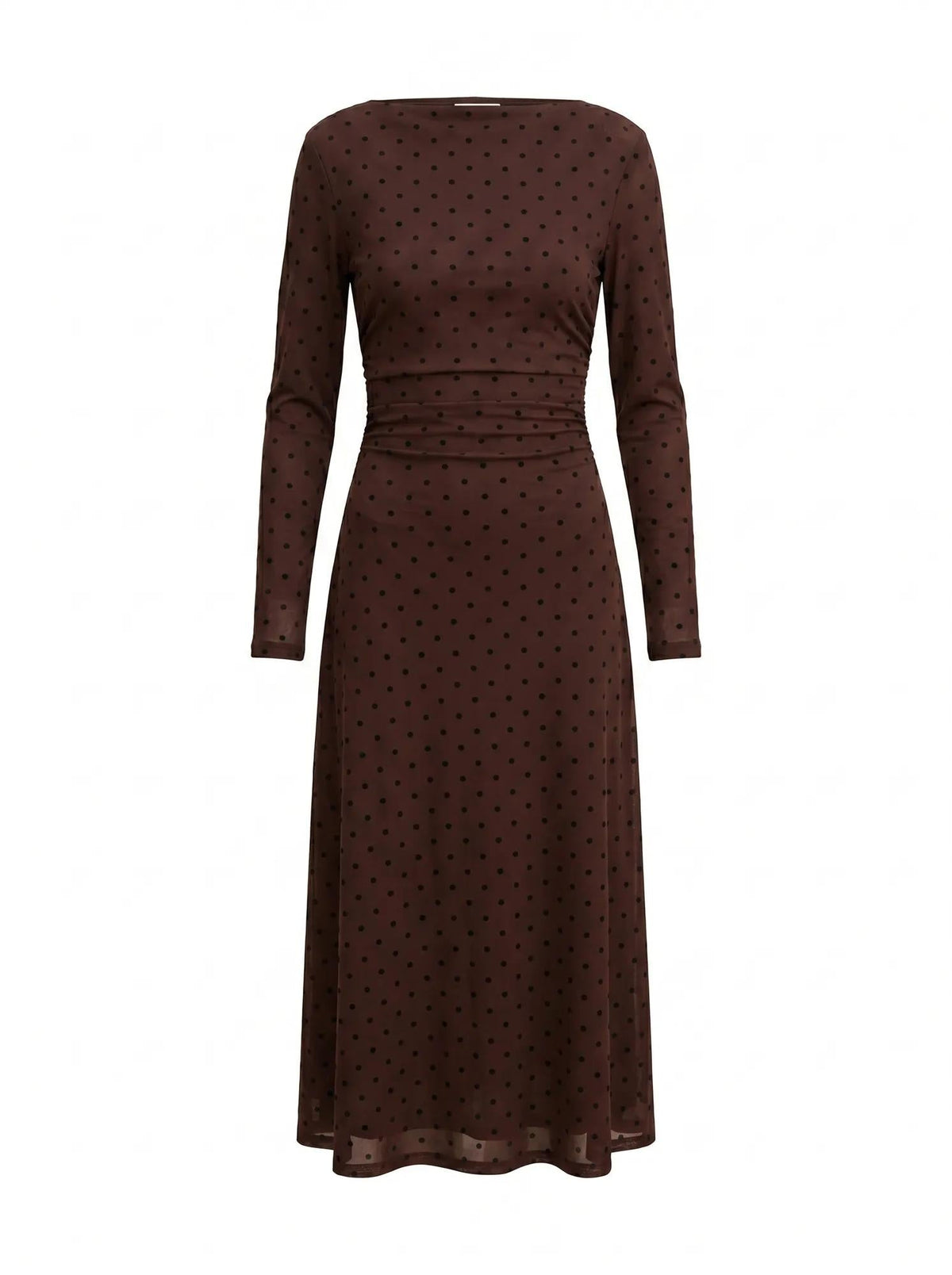 Bonnie Spot Mesh Midi Dress