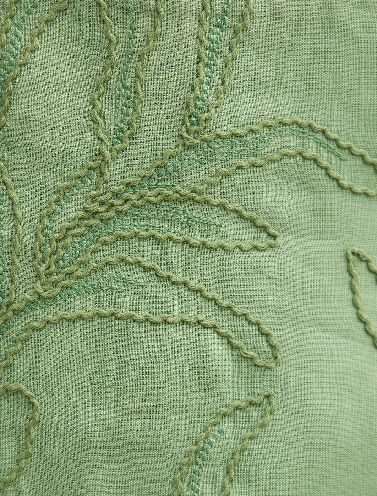 Lainey Embroidered Mini Dress Fluorite Green