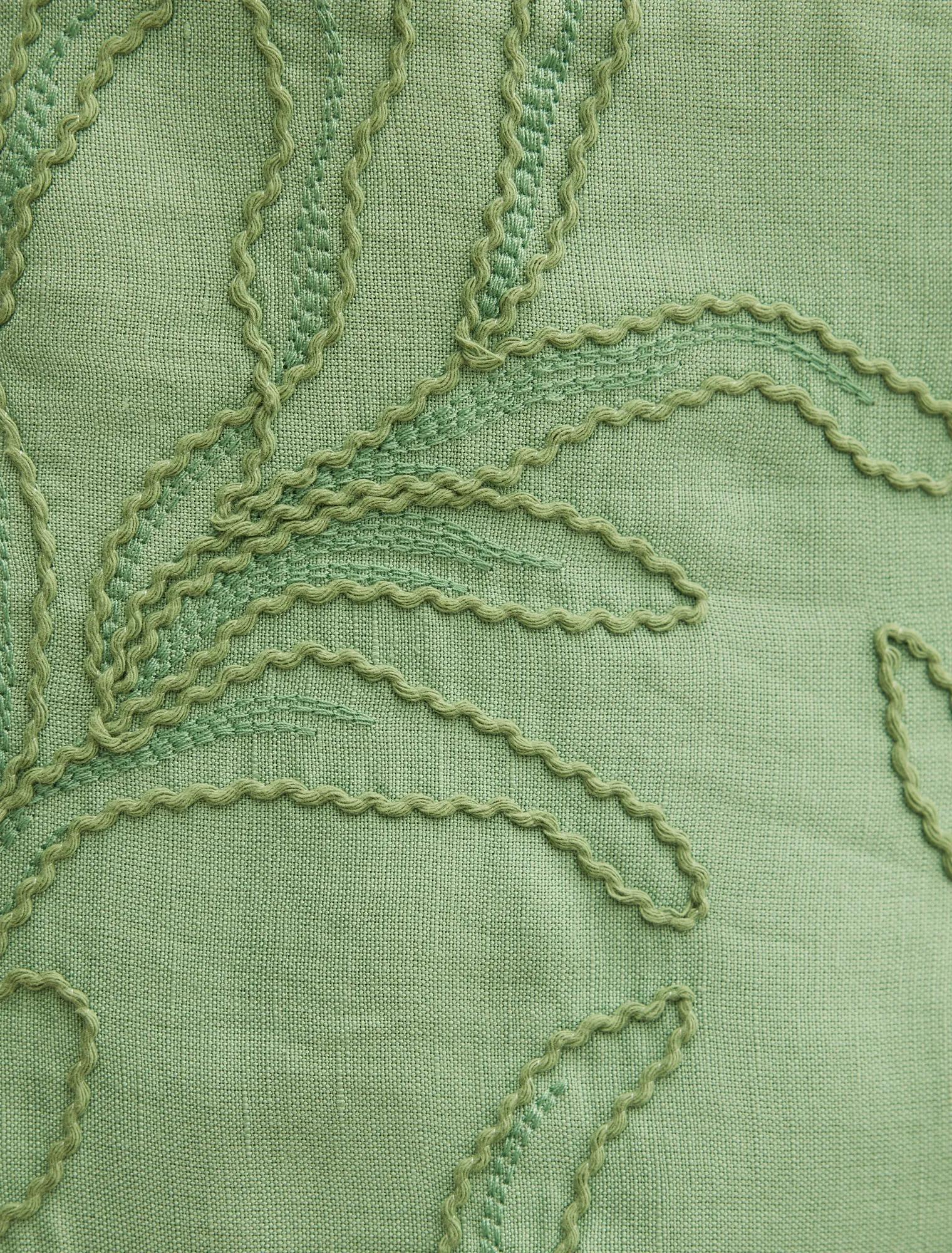 Lainey Embroidered Mini Dress Fluorite Green