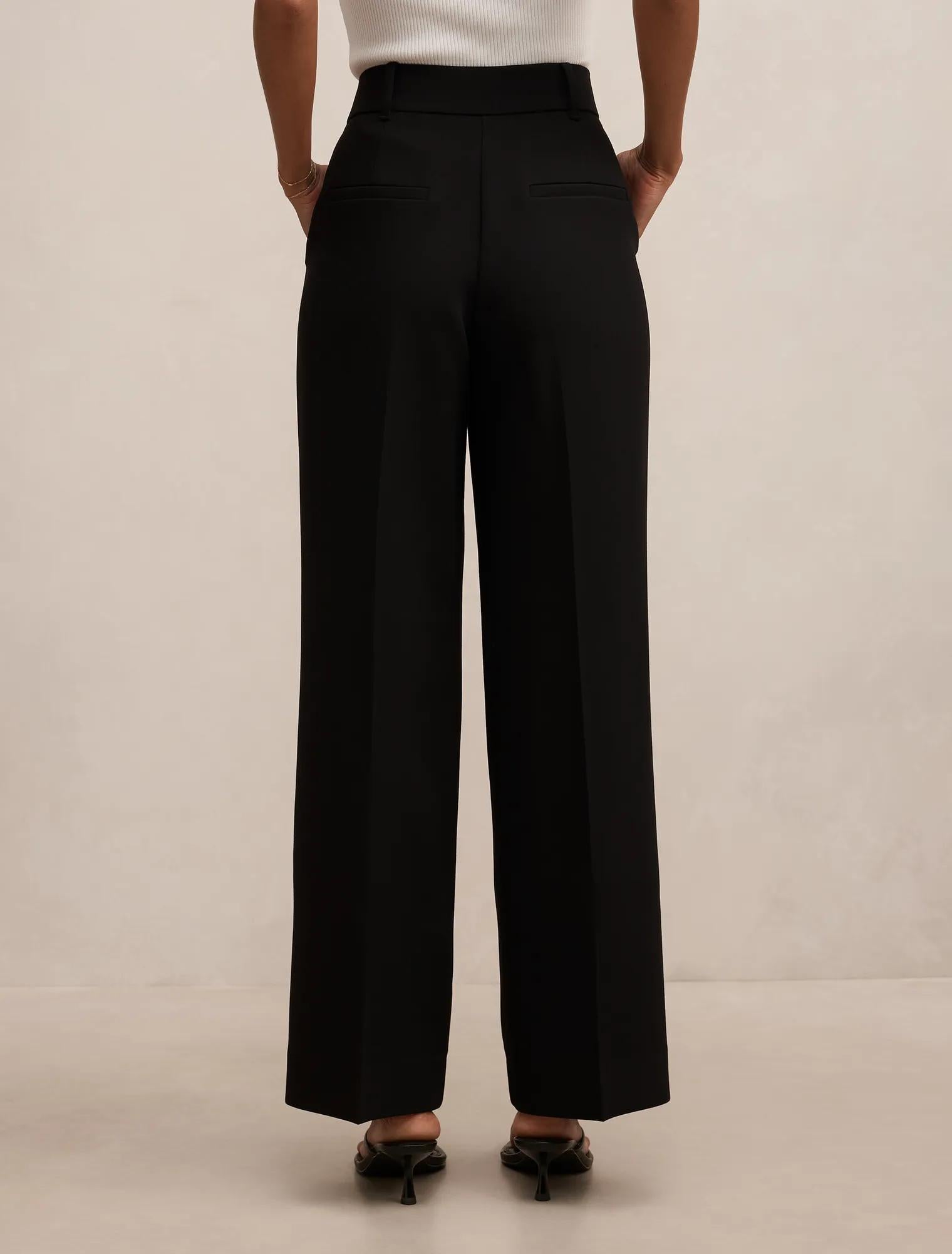 Ada Petite Straight Leg Pant Black