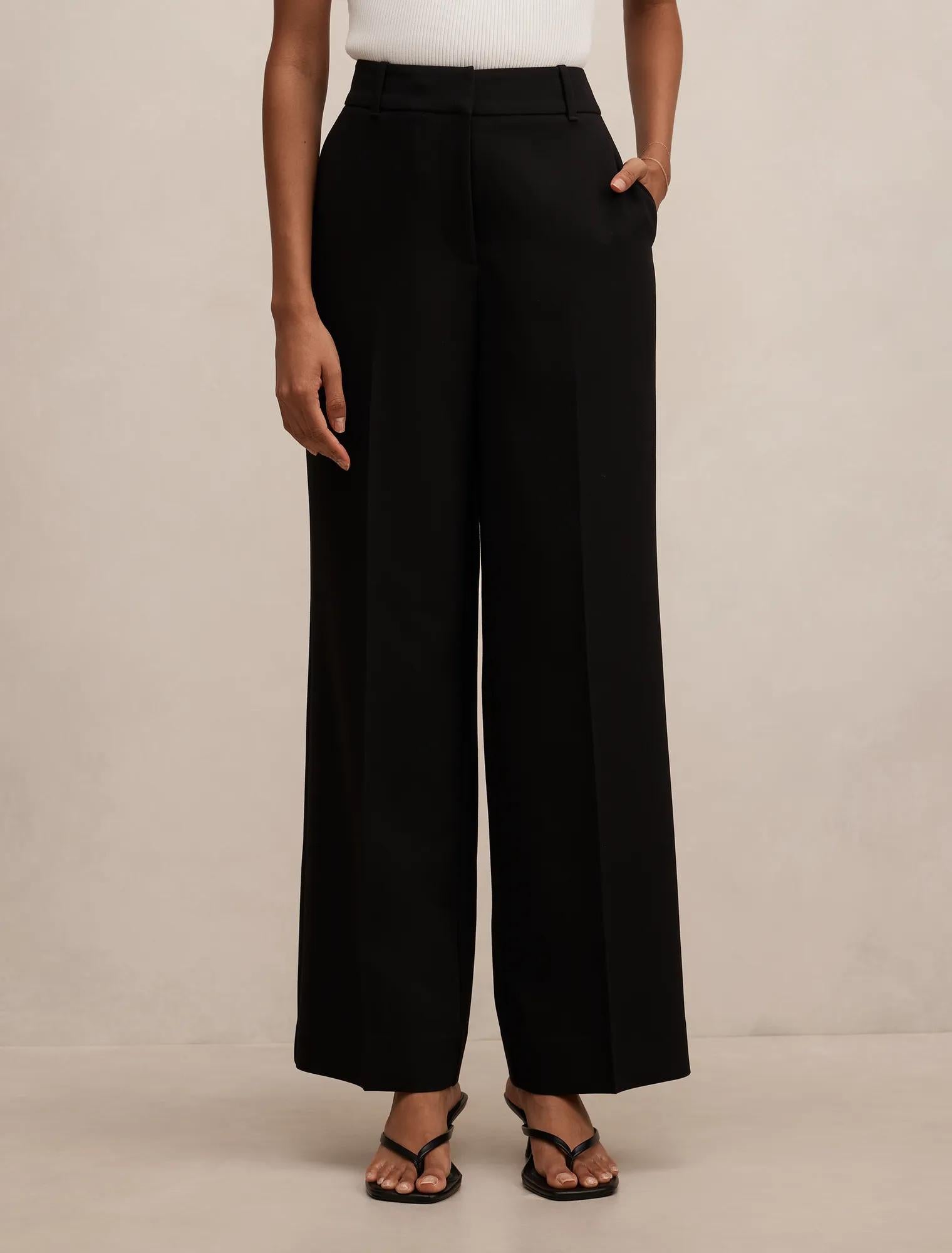 Ada Petite Straight Leg Pant Black