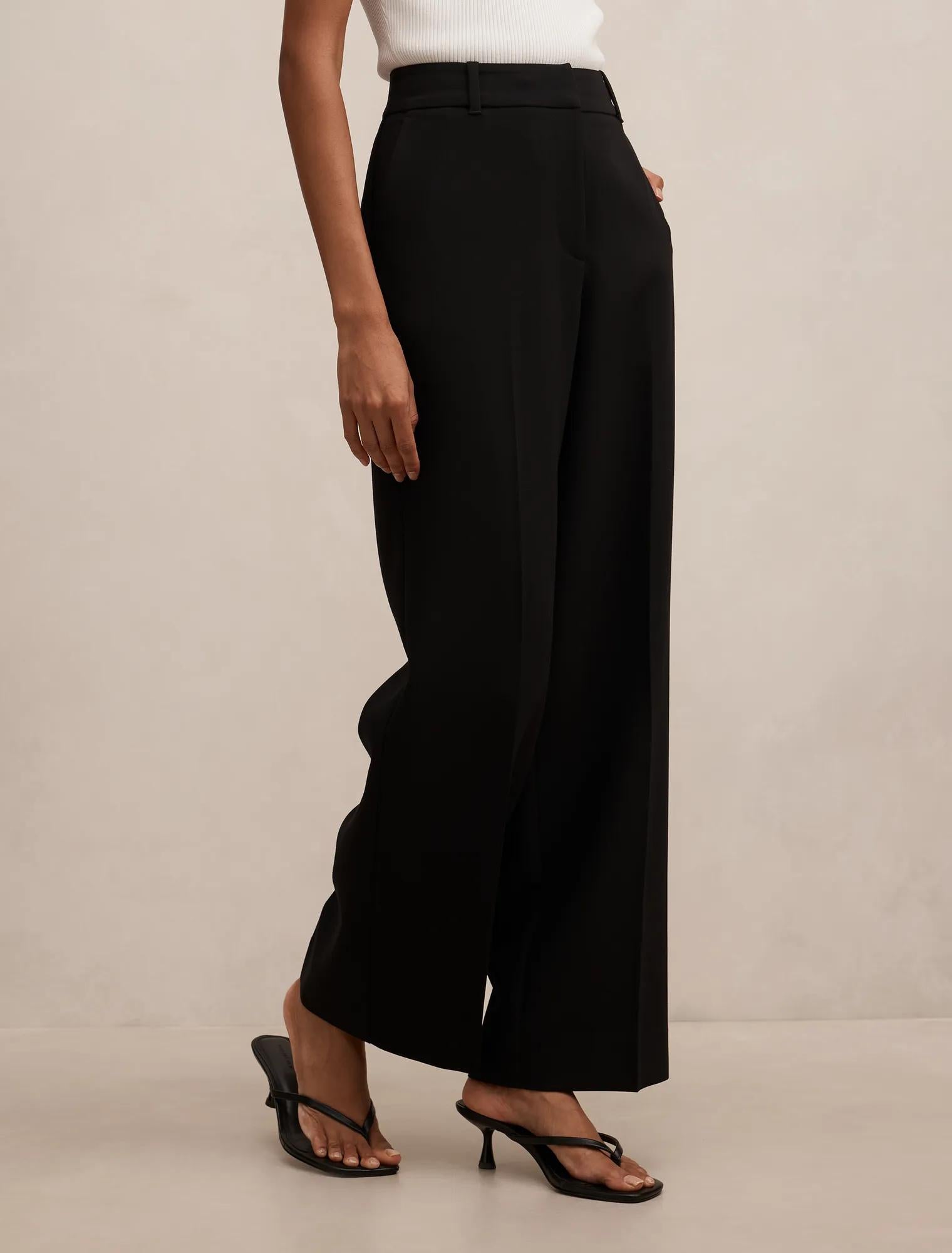 Ada Petite Straight Leg Pant Black
