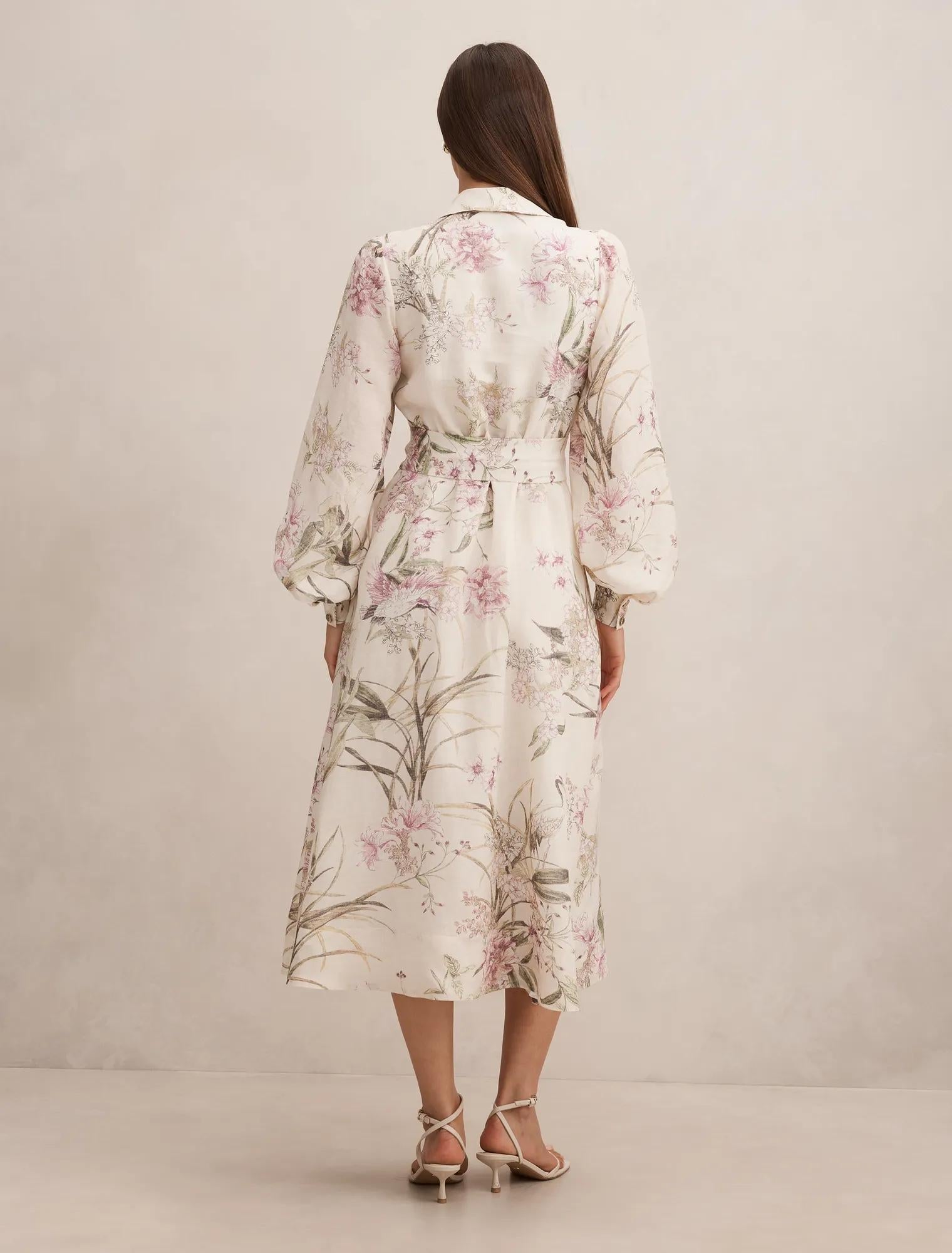 Hazel Shirt Midi Dress Petalbrook Floral