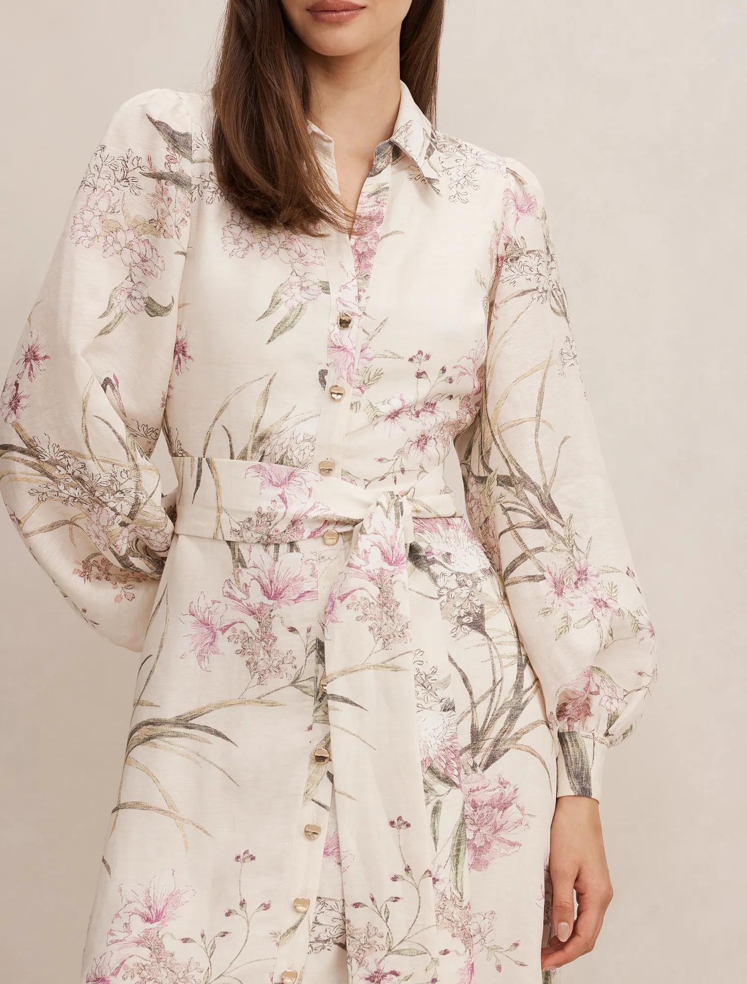Hazel Shirt Midi Dress Petalbrook Floral