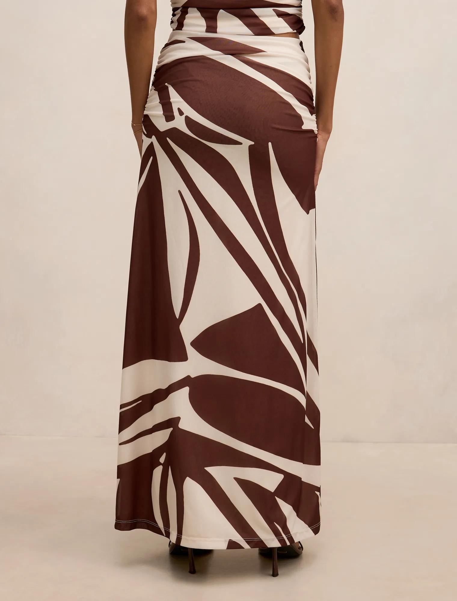 Mimi Petite Flute Maxi Skirt Dark Tove co-ord