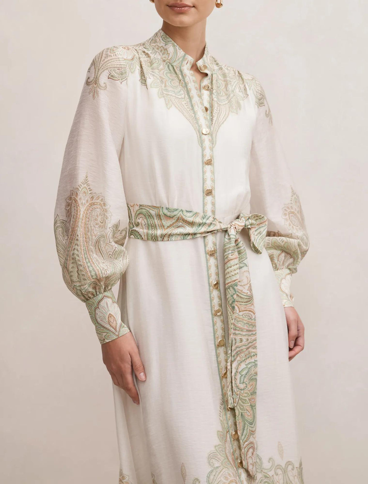 Lucena Button Front Midi Lucena Paisley
