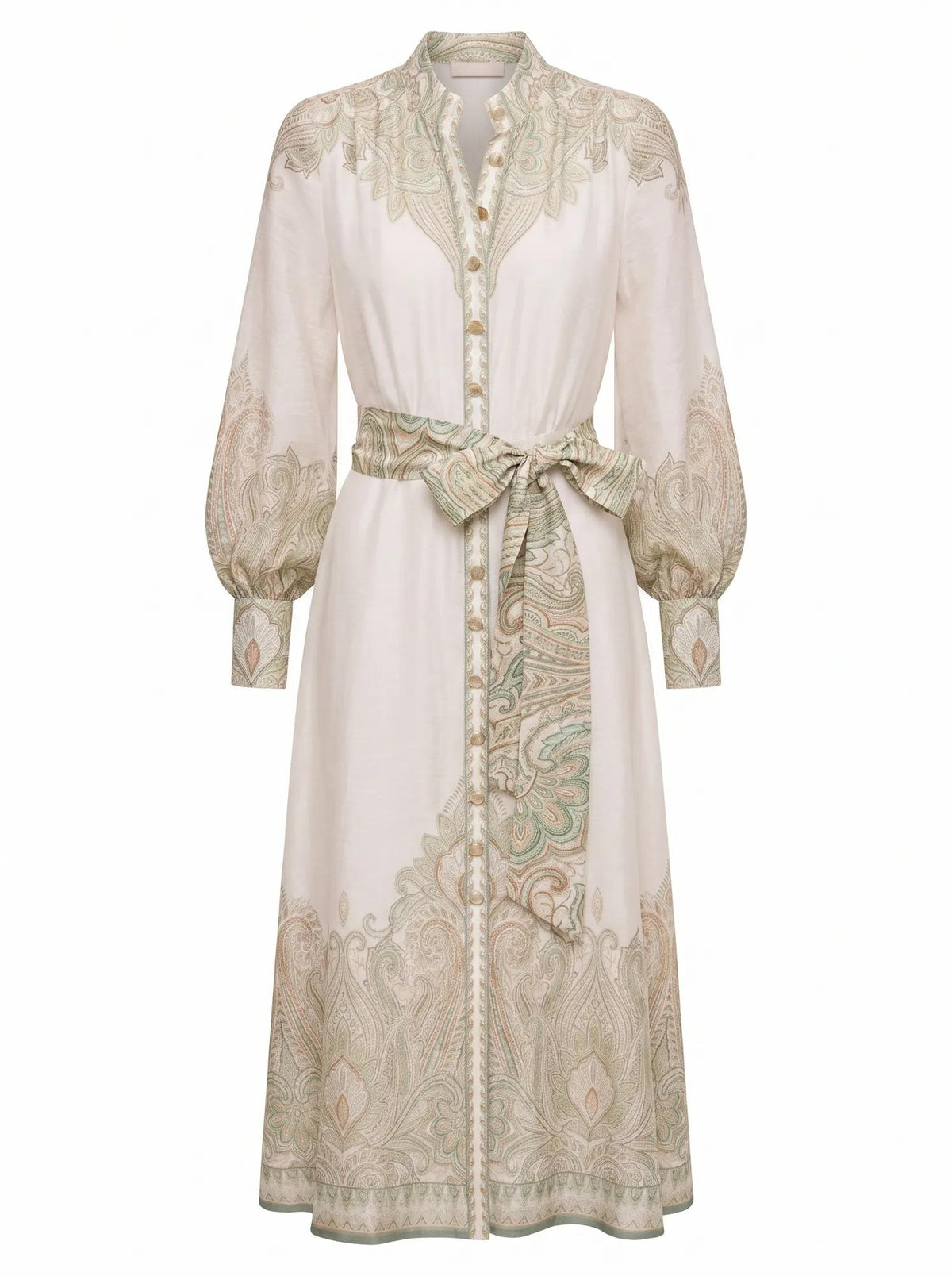 Lucena Button Front Midi Lucena Paisley_mannequin