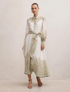 Lucena Button Front Midi Lucena Paisley