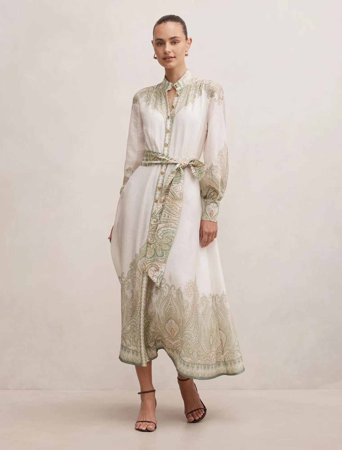 Lucena Button Front Midi Lucena Paisley