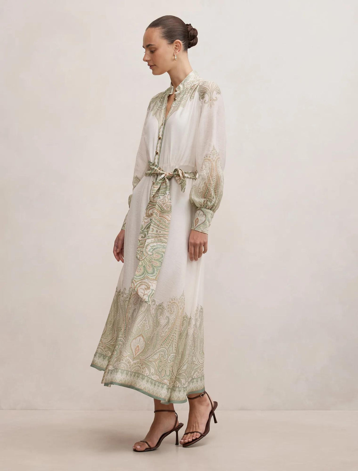 Lucena Button Front Midi Lucena Paisley