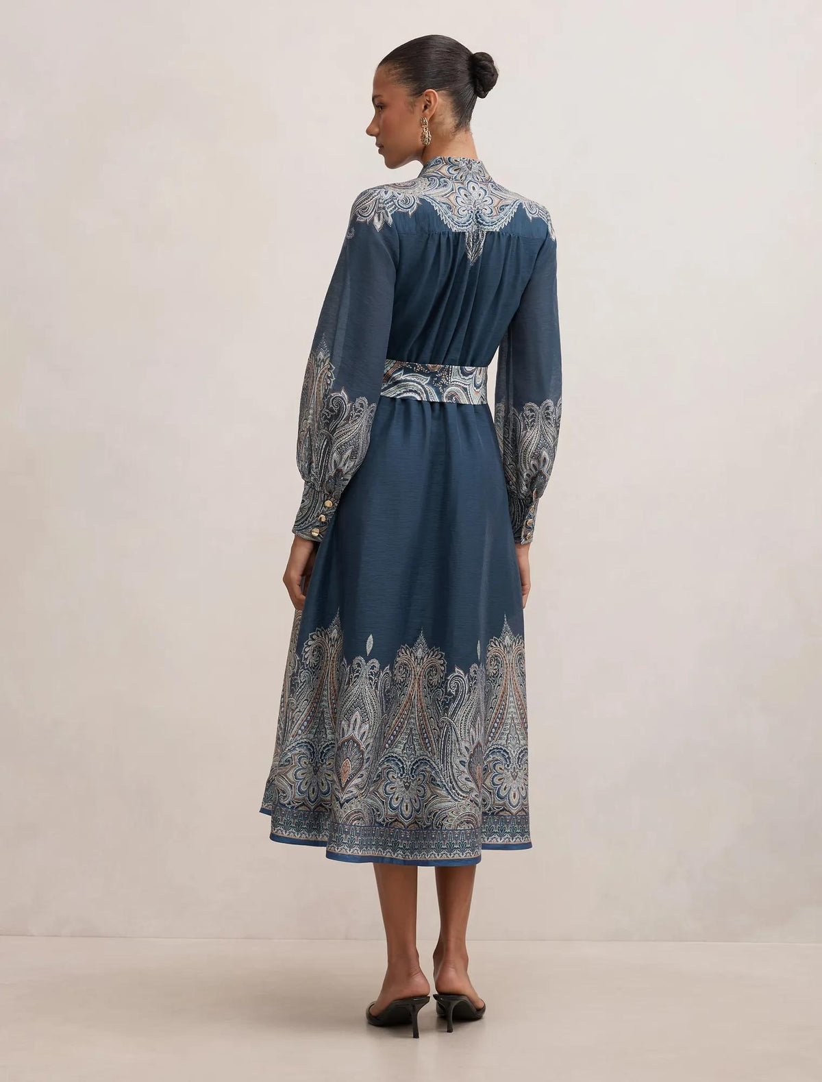 Lucena Button Front Midi Dark Lucena Paisley
