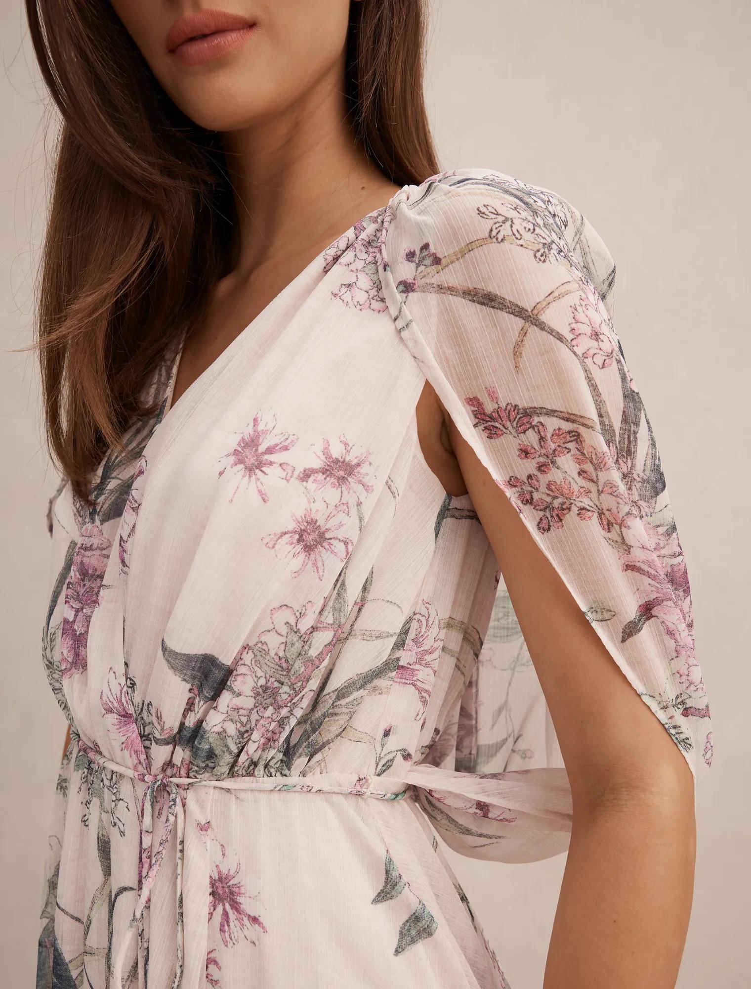 Jodie Gathered Cape Maxi Petalbrook Floral