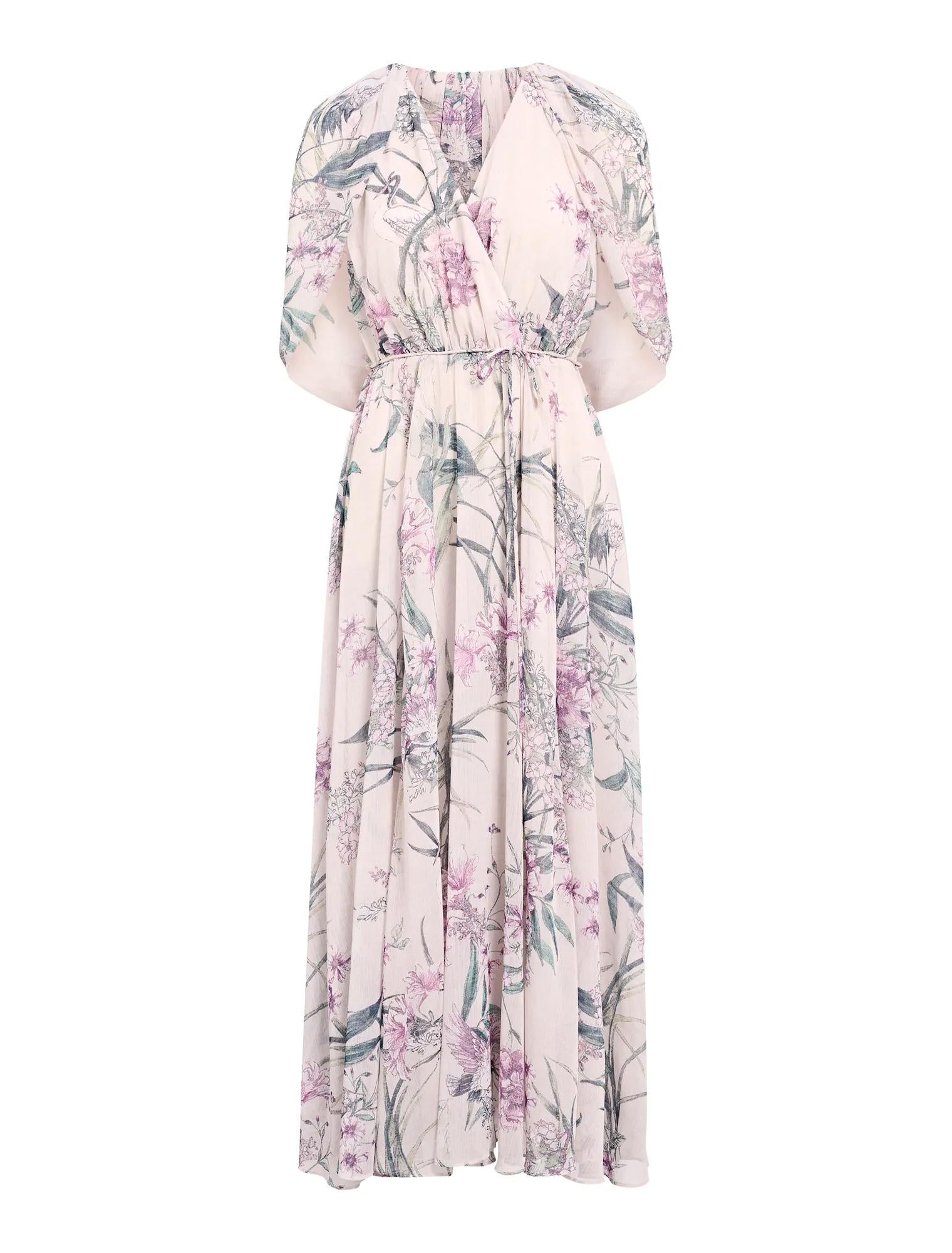 Jodie Gathered Cape Maxi Petalbrook Floral_mannequin