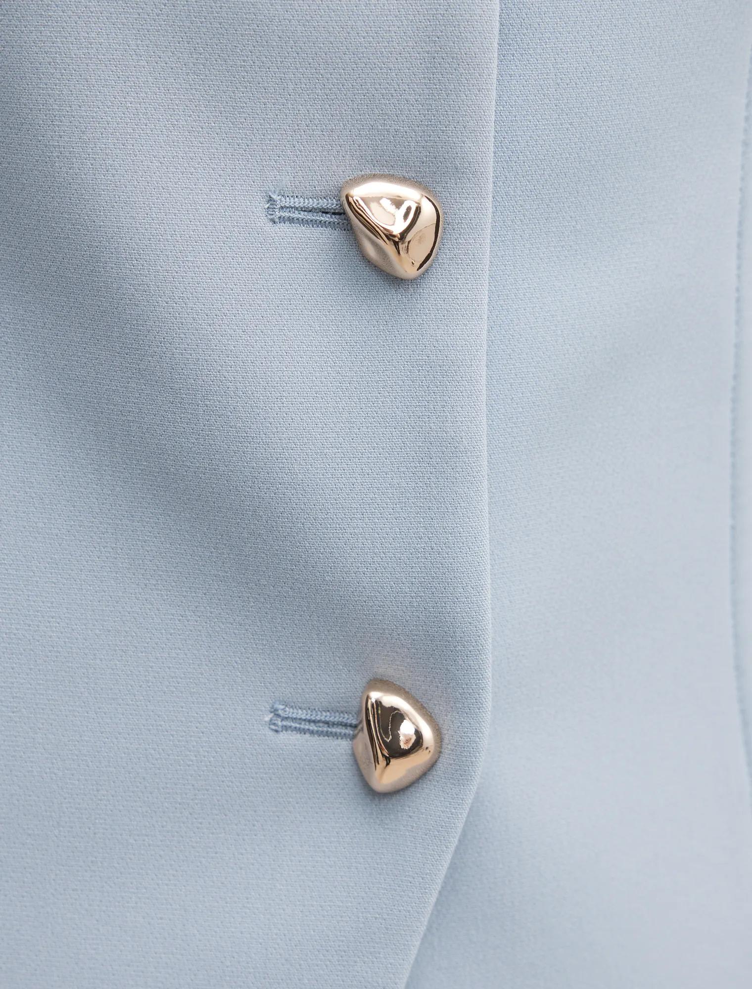 Lee Square Neck Waistcoat Sky Blue Suit