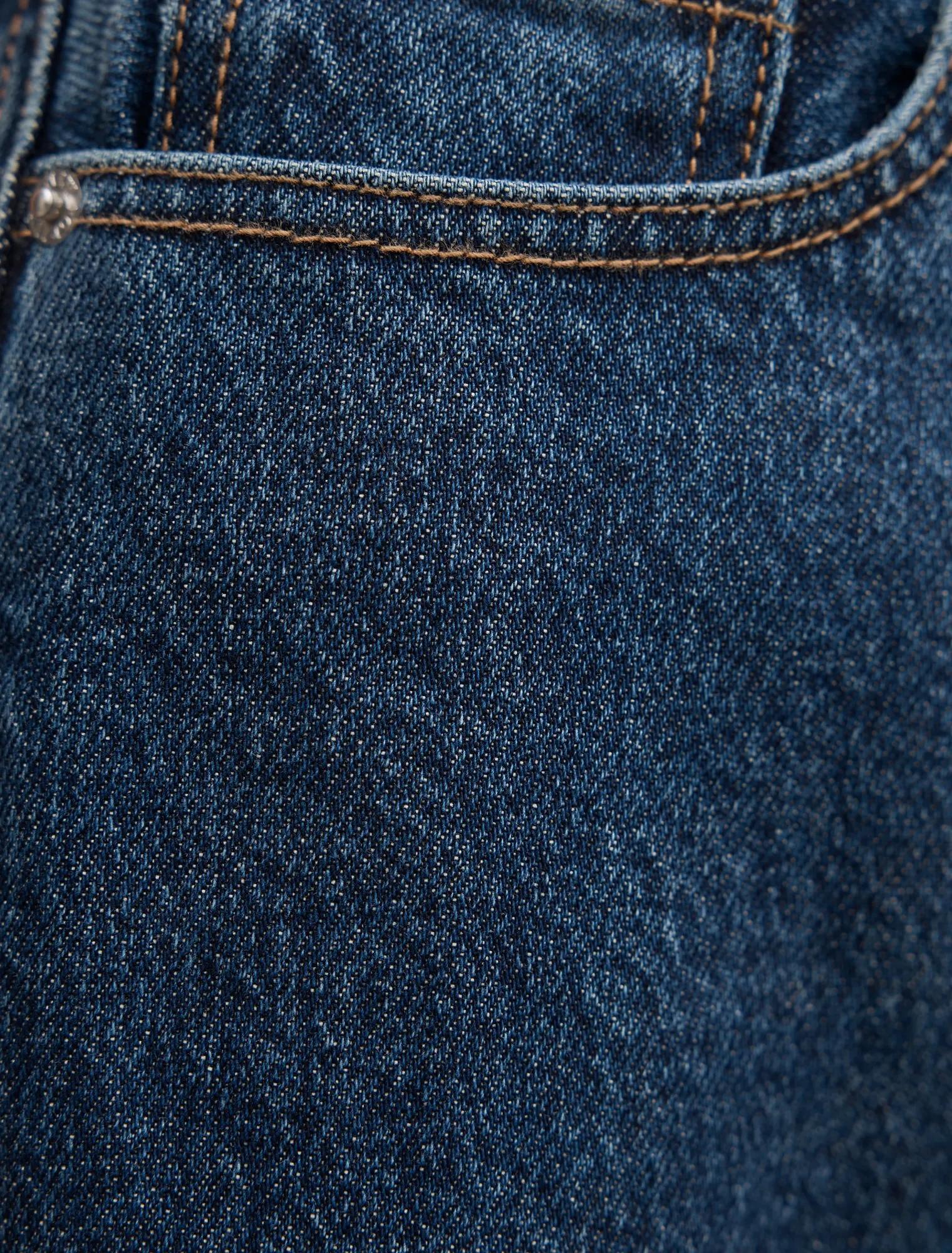 Kate Twisted Seam Wide Leg Jean Mid Wash