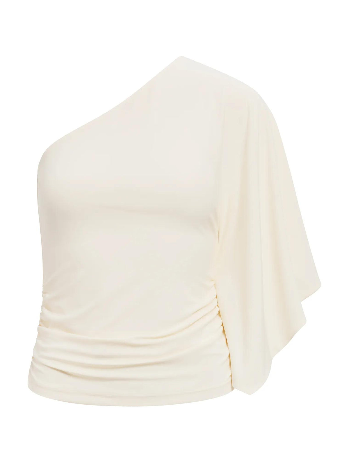 Olive One Shoulder Cape Top Buttercup_mannequin