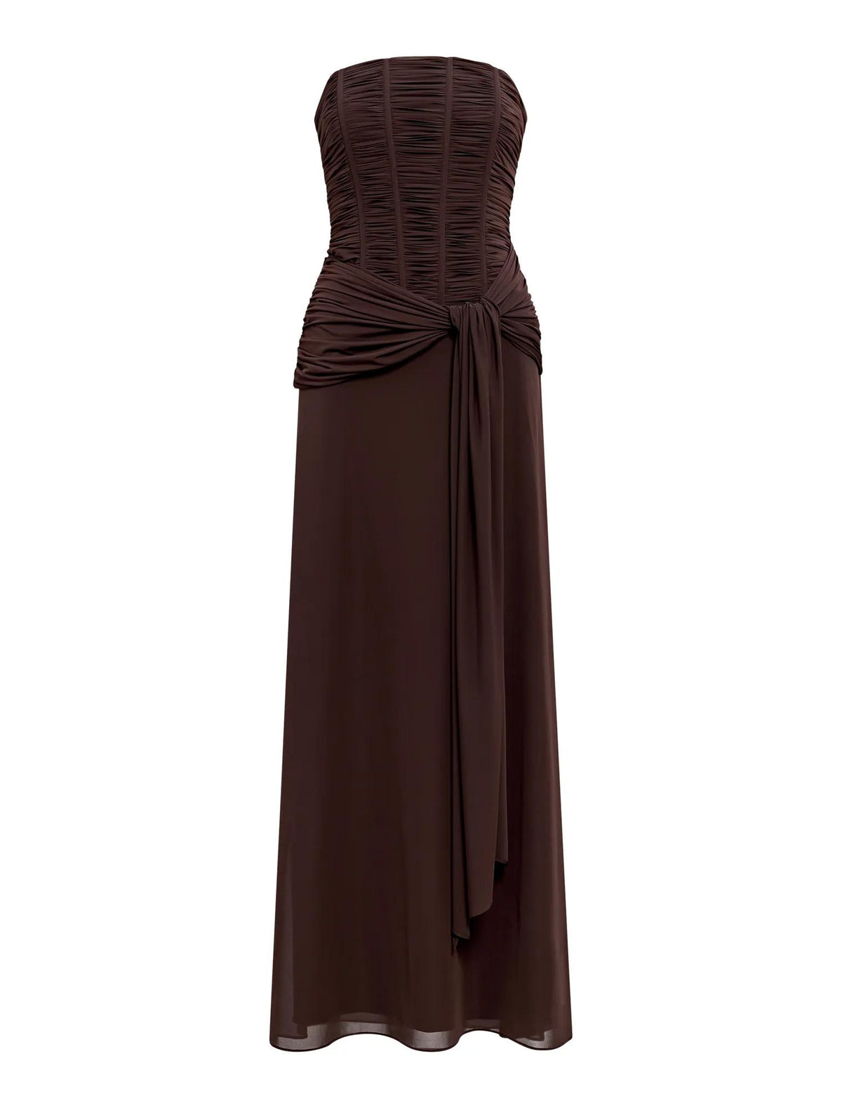 Lorelei Strapless Ruched Maxi Freckle_mannequin