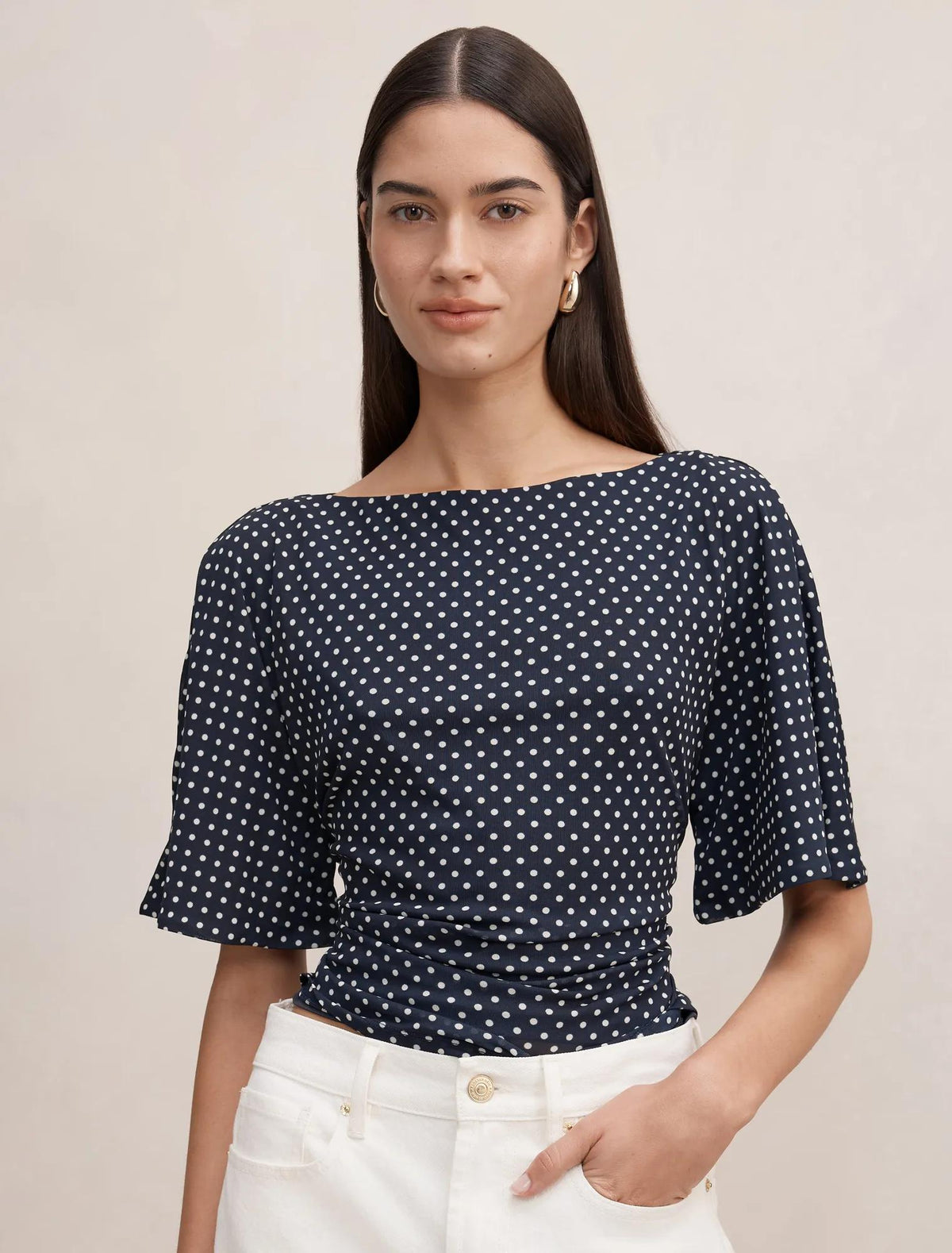 Paige Flutter Sleeve Tie Back Newton Spot