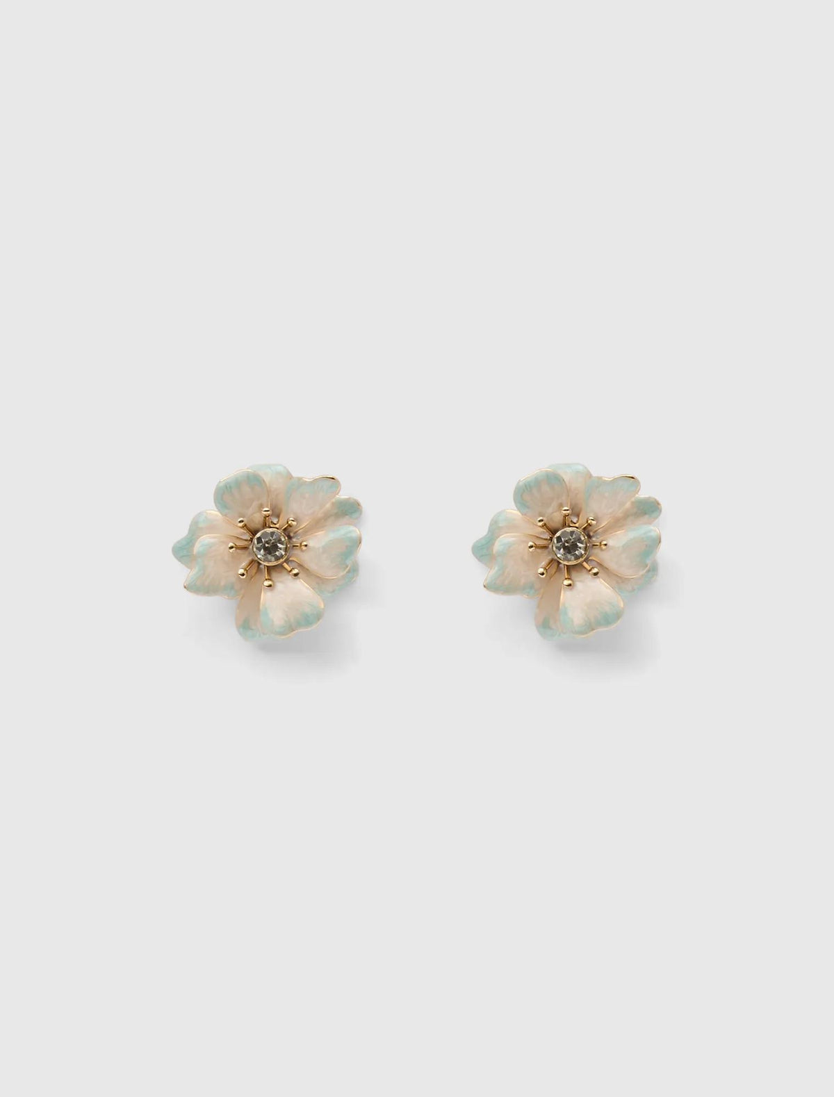 Pip Petal Flower Earring Blue/Ivory_mannequin