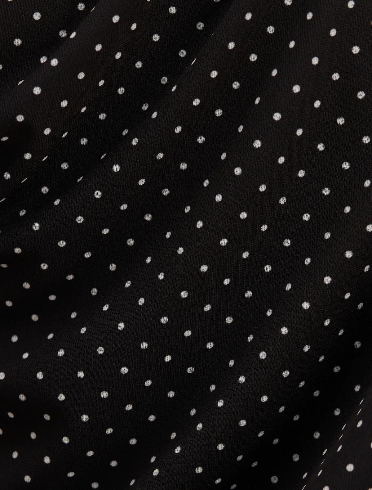 Mila Tipped Shoulder Drape Top Black Elstone Spot co-ord