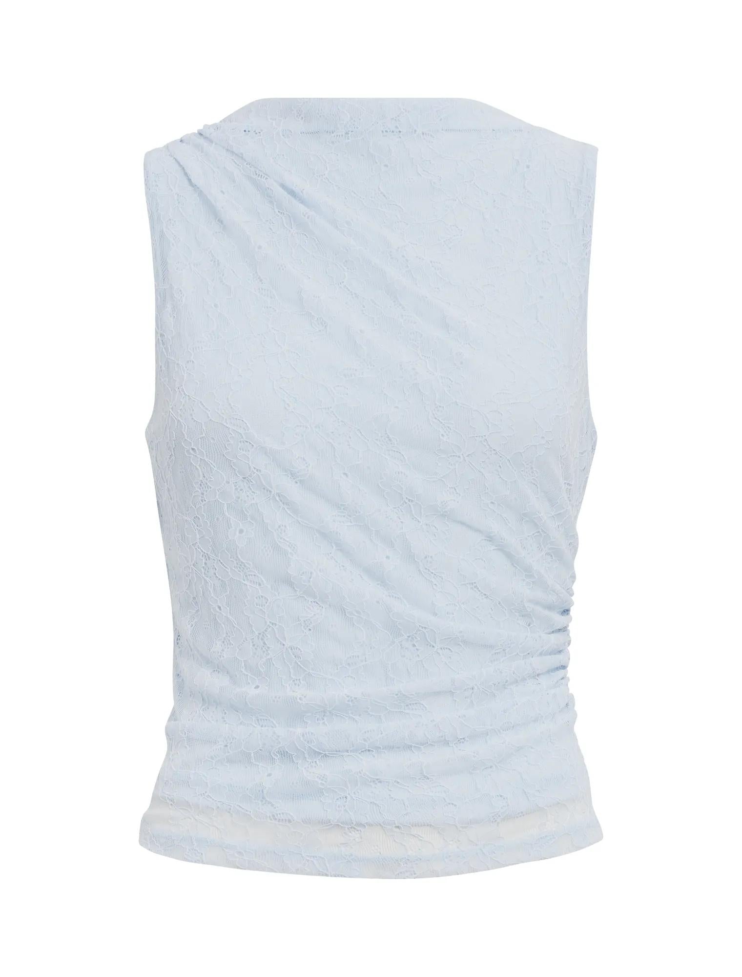 Tahlia Textured Lace Tank Soft Blue Co-ord_mannequin