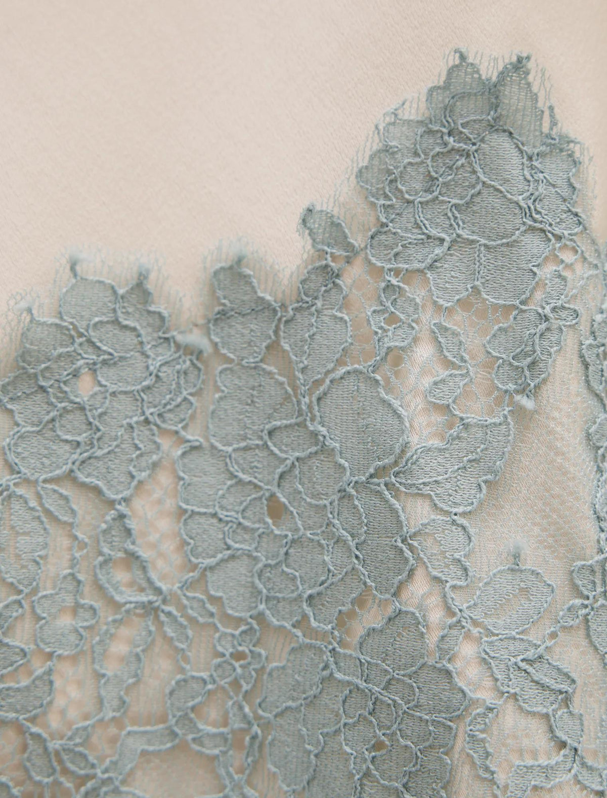 Adele Lace Trim Midi Skirt Champagne/Blue Co-ord