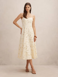 Millie Embroidered Midi Spring Daffodil