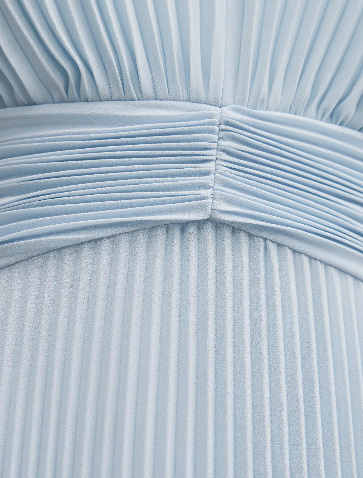 Leia Pleated Cape Maxi Dress Soft Blue