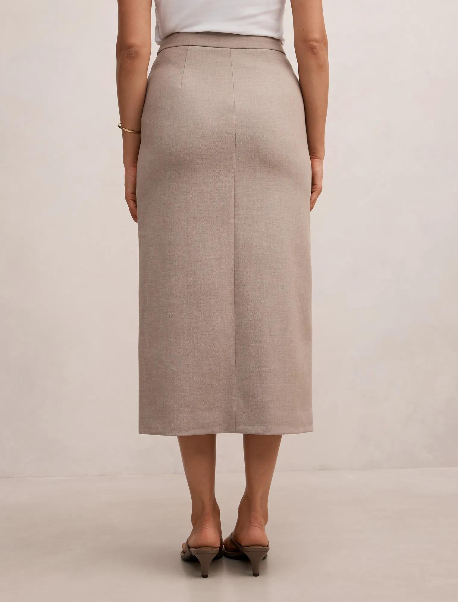 Maya Column Skirt Neutral Set