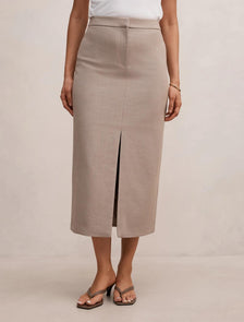 Maya Column Skirt Neutral Set