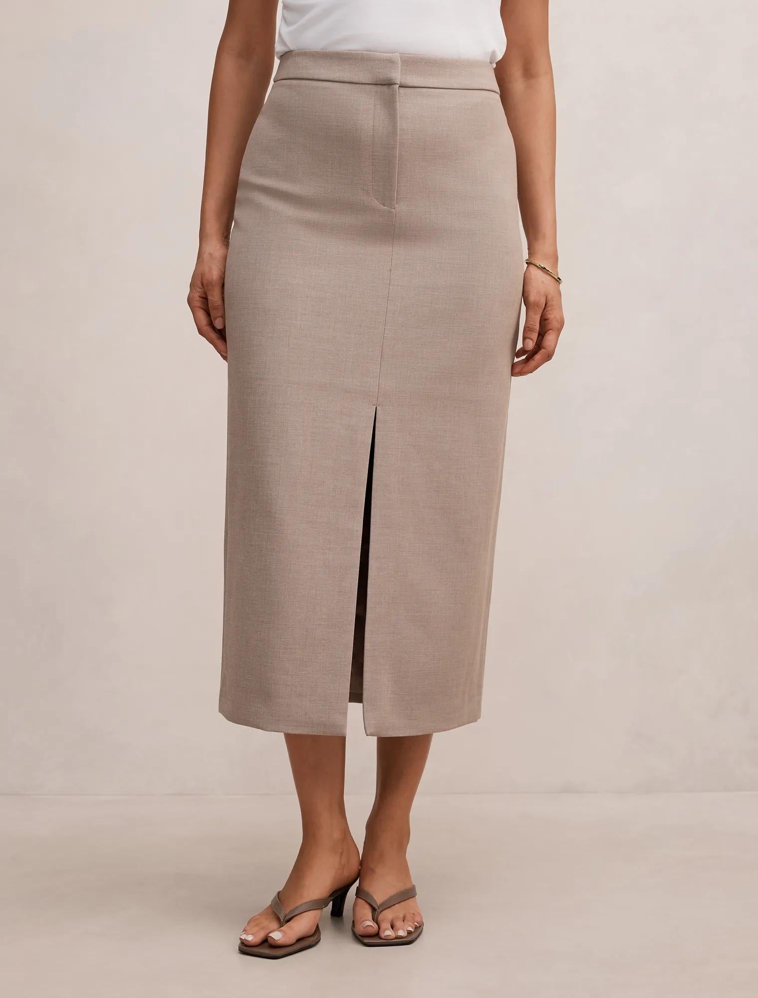 Maya Column Skirt Neutral Set