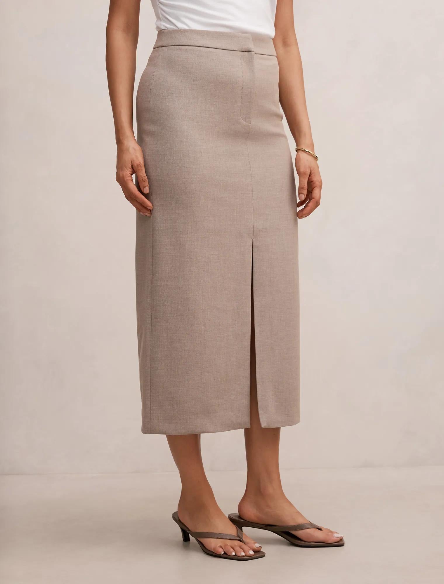 Maya Column Skirt Neutral Set