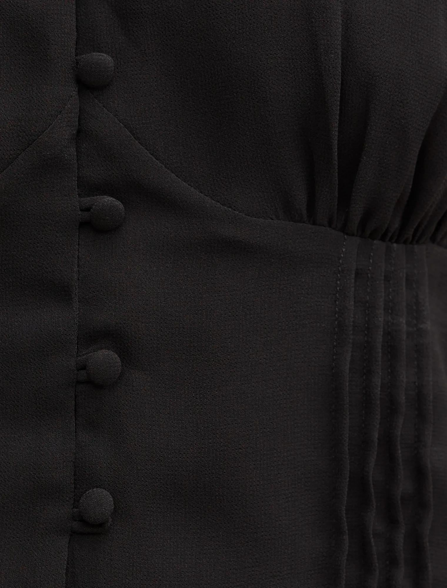 Eden Keyhole Blouse Black