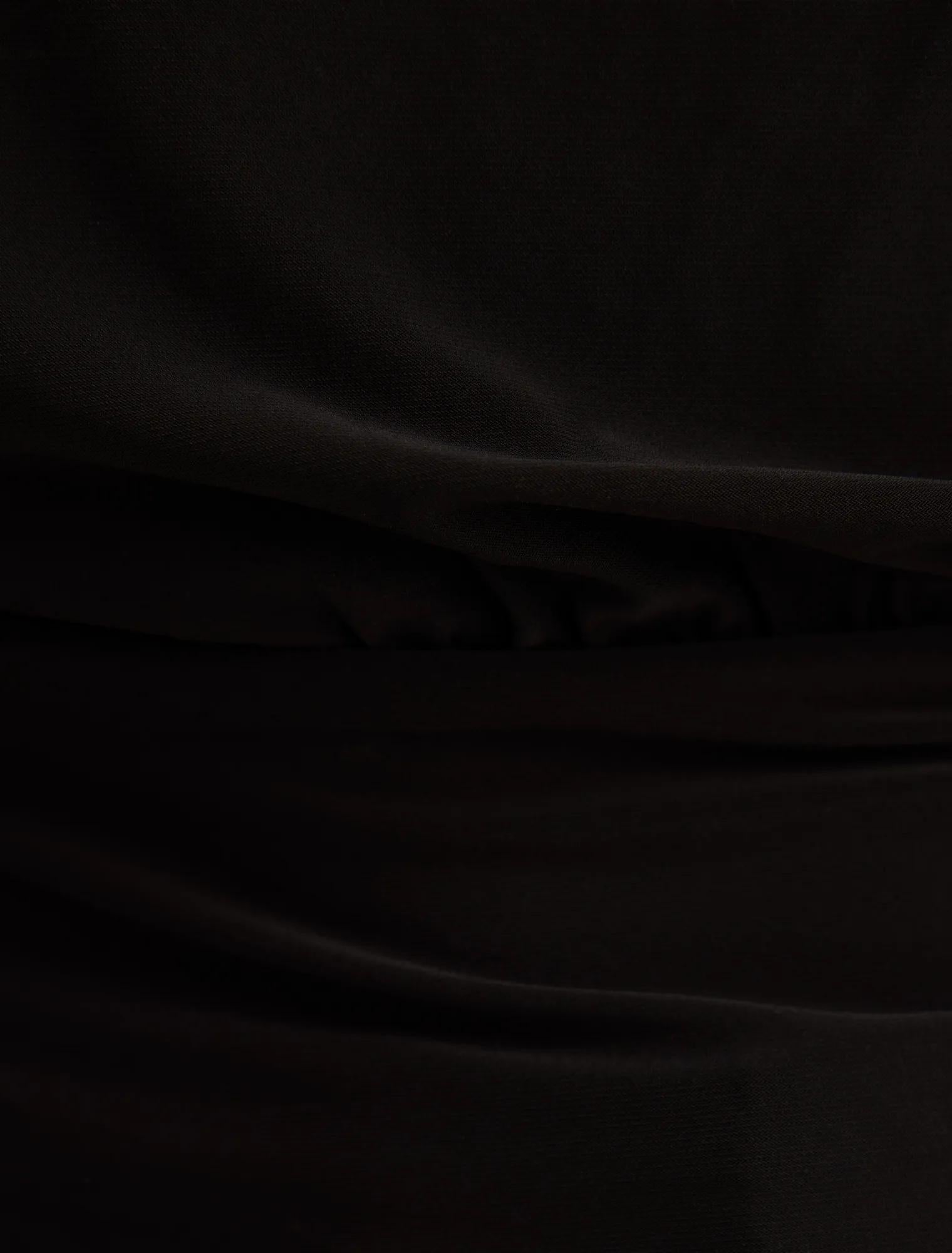 Piper Cinched Flutter Sleeve Top Black