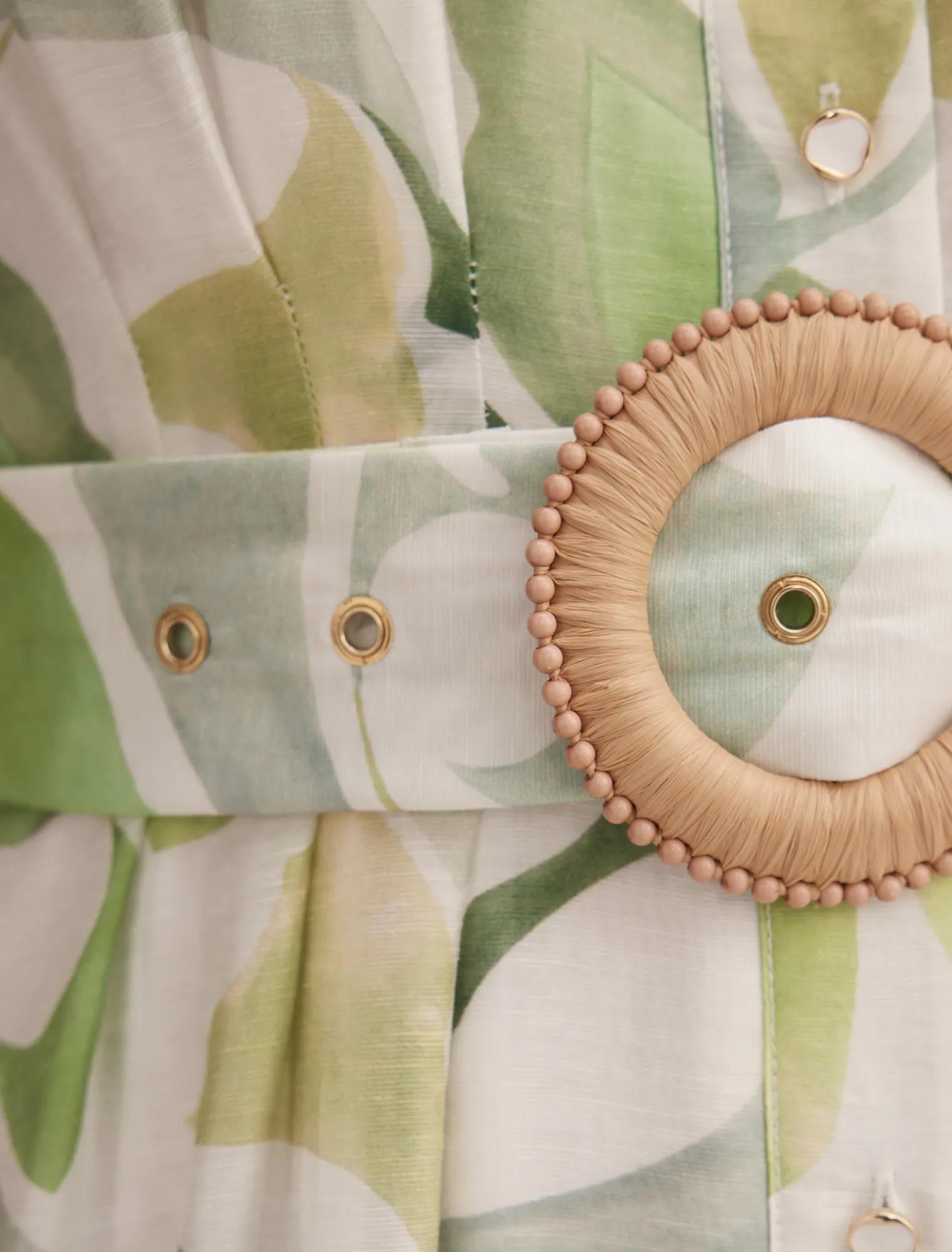 Avery Short Sleeve Seam Detail Midi Airlie Tile