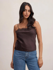 Lyla Lace Cami Mole Brown