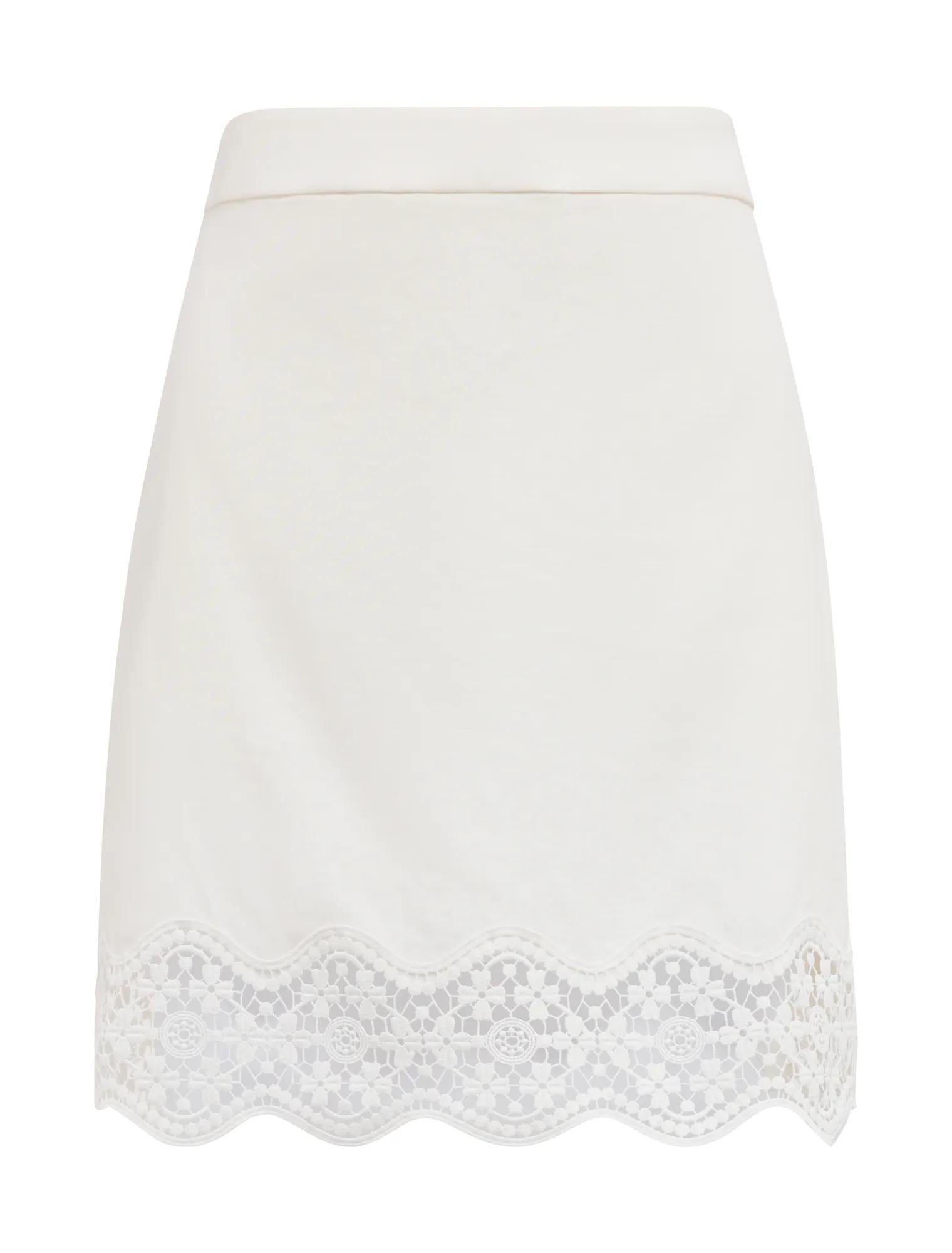 Skye Trim Detail Mini Skirt Porcelain Co-Ord_mannequin