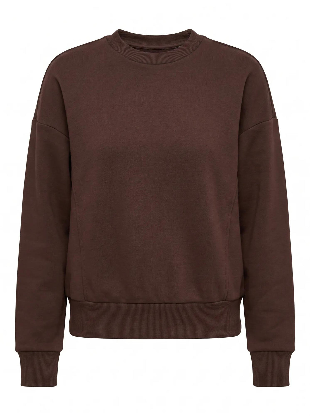 Winnie Fleece Crew Neck Sweater Chocolate Freckle_mannequin