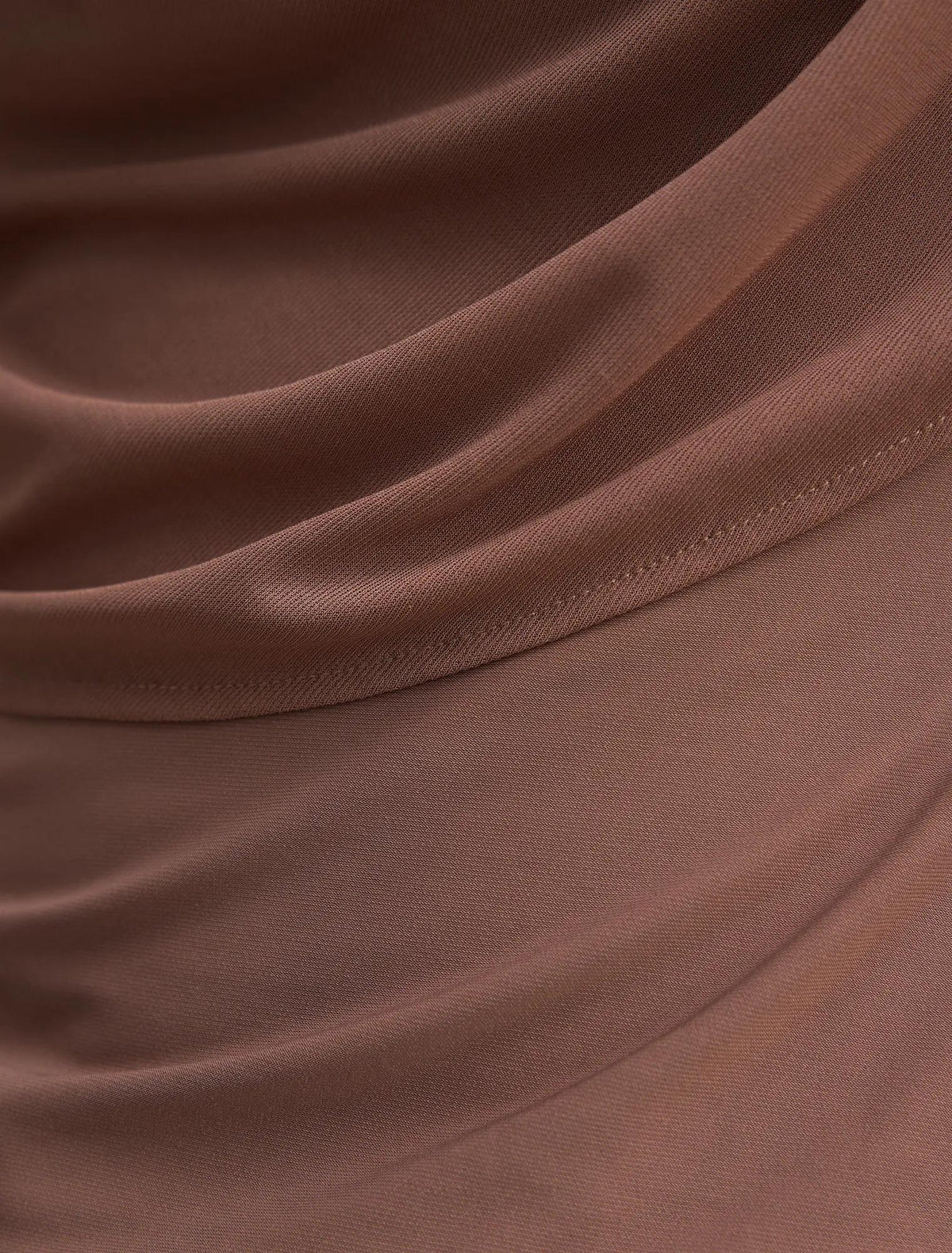 Olivia Draped Mesh Cape Top Portobello